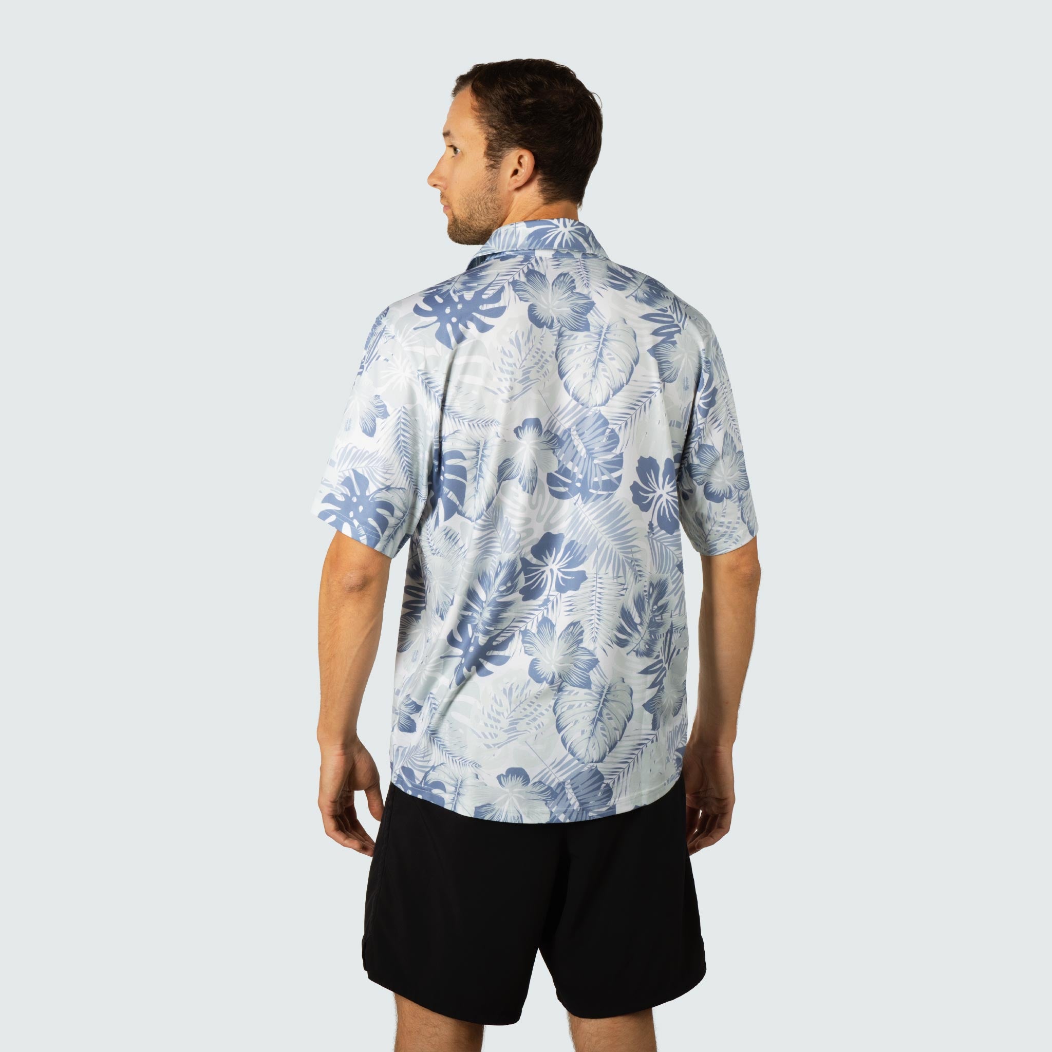Men's Brackish Button Up BlackStrap #color_aloha deschutes