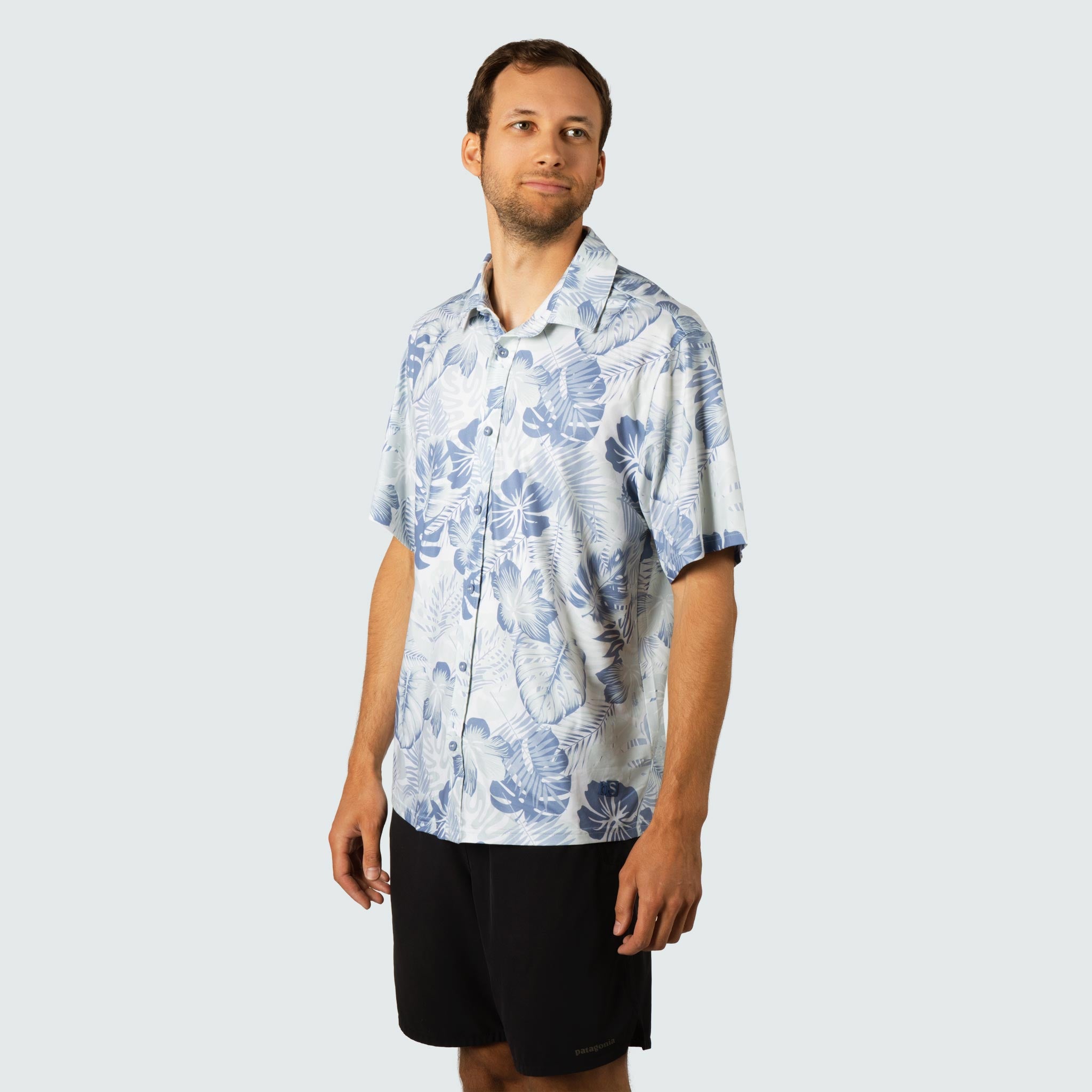 Men's Brackish Button Up BlackStrap #color_aloha deschutes