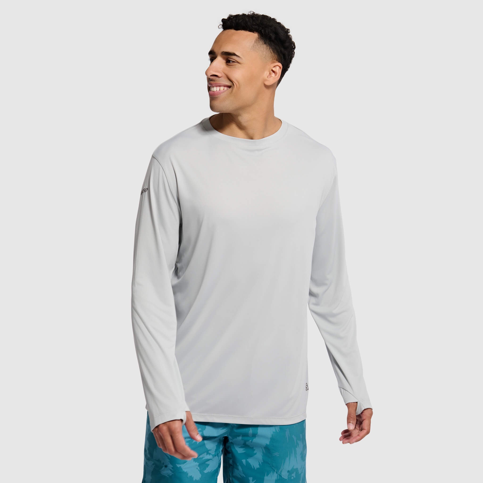 Men's Brackish Crewneck Long Sleeve BlackStrap #color_ash