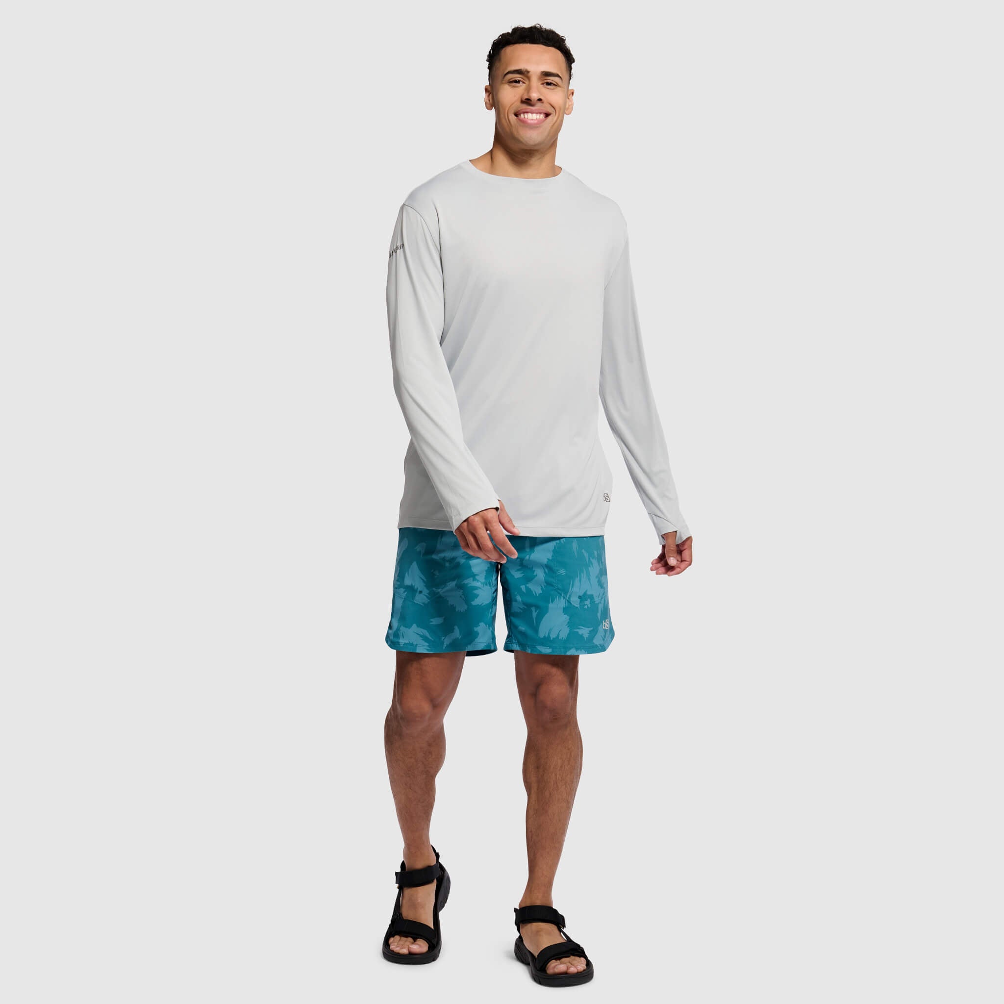 Men's Brackish Crewneck Long Sleeve BlackStrap #color_ash