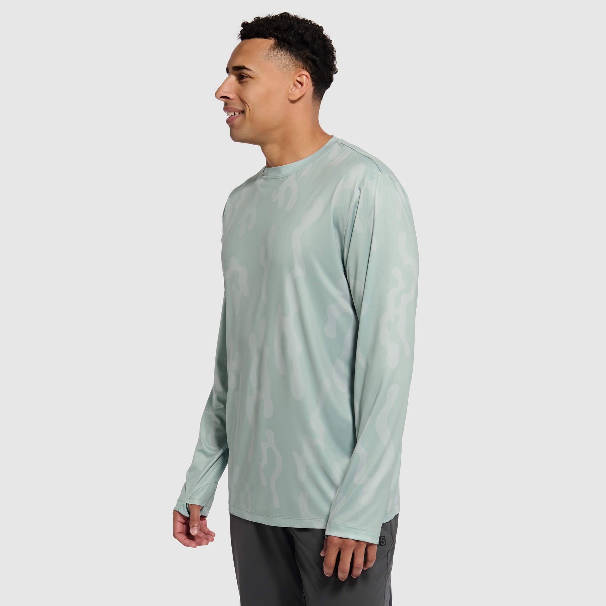 Men's Brackish Crewneck Long Sleeve BlackStrap #color_corally spruce