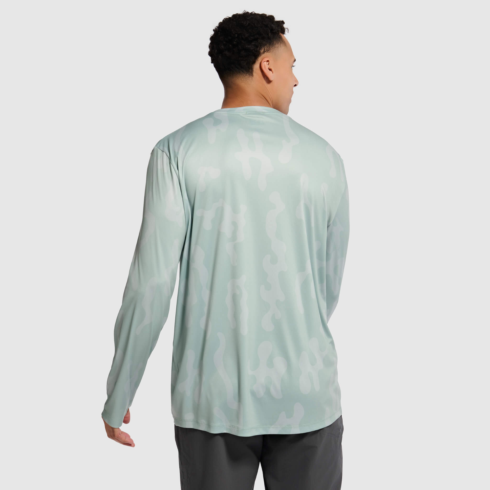 Men's Brackish Crewneck Long Sleeve BlackStrap #color_corally spruce