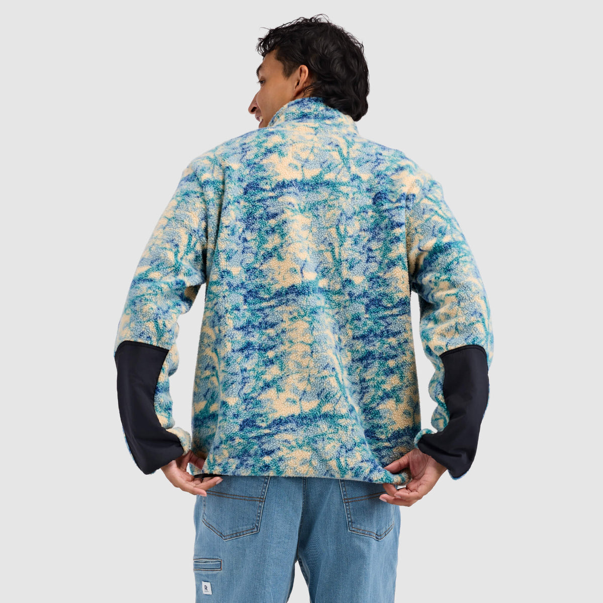 BlackStrap Mens Caldera Sherpa Fleece Half Snap #color_pulse deschutes