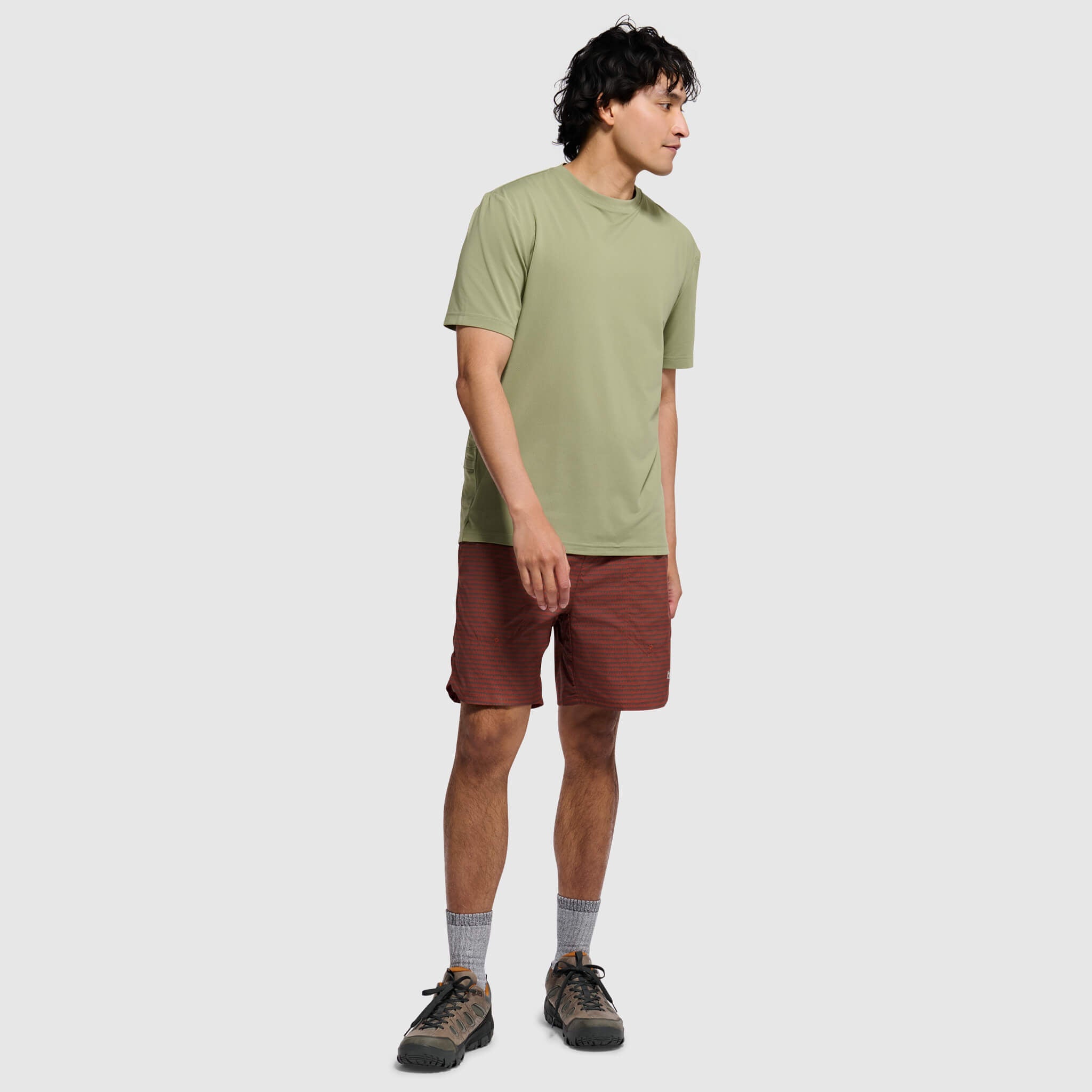 BlackStrap Men's Evap Short paired with the Voyage Sagebrush shirt #color_sharktooth jory