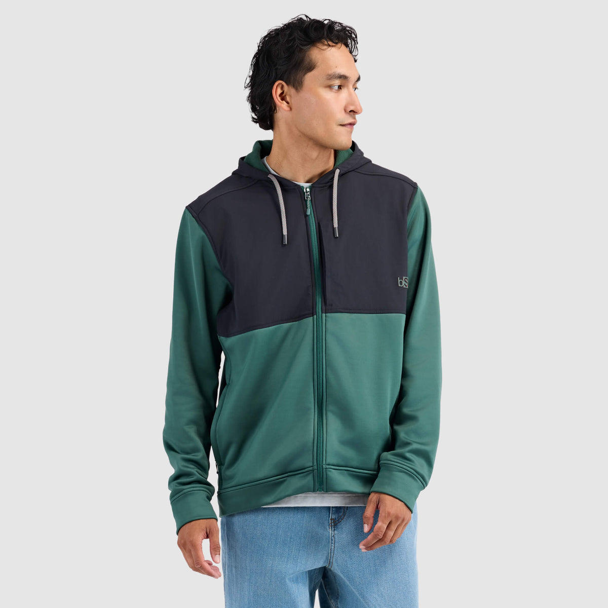 BlackStrap Mens Spectrum Full Zip Hoodie #color_obsidian