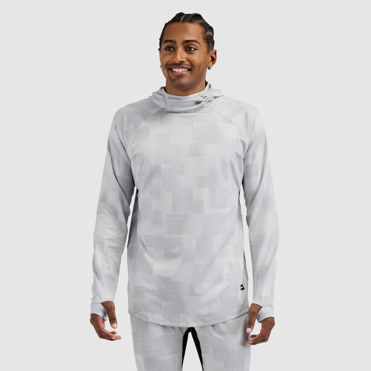 Men's Summit Base Layer Hoodie BlackStrap #color_tractical ash