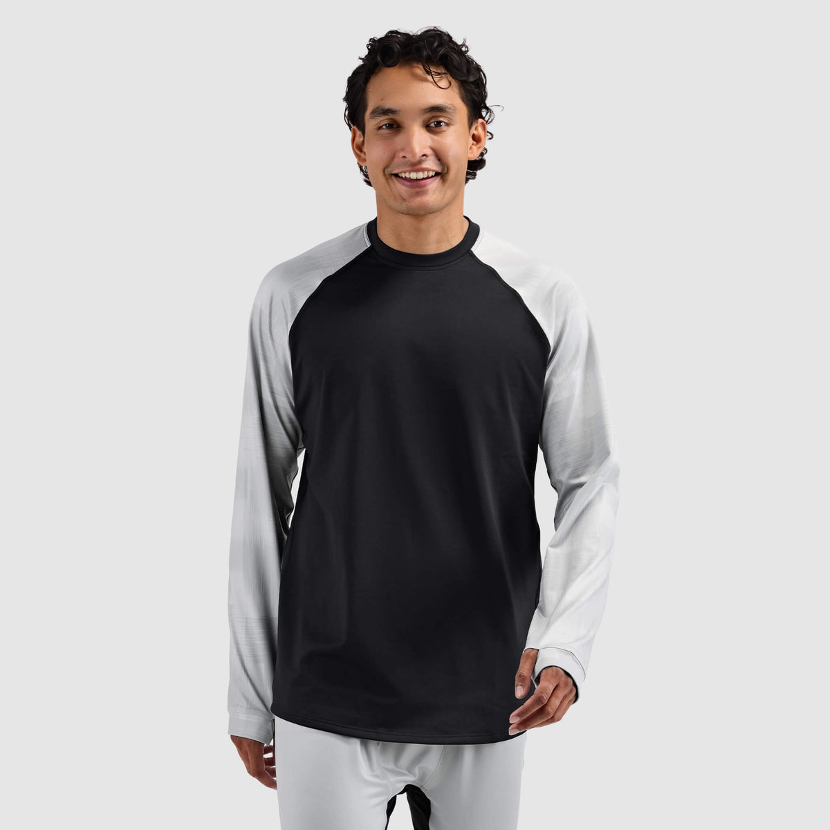 BlackStrap Men's Vista Baselayer Crewneck Long Sleeve #color_tractical ash