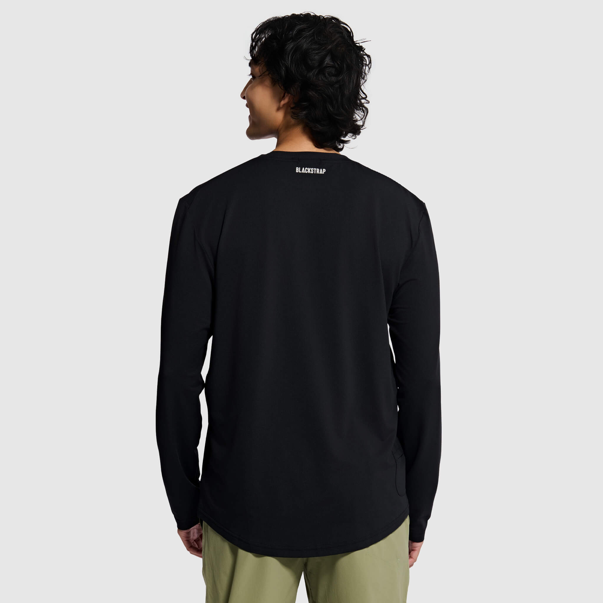 Men's Voyage Crew Long Sleeve Shirt BlackStrap #color_black