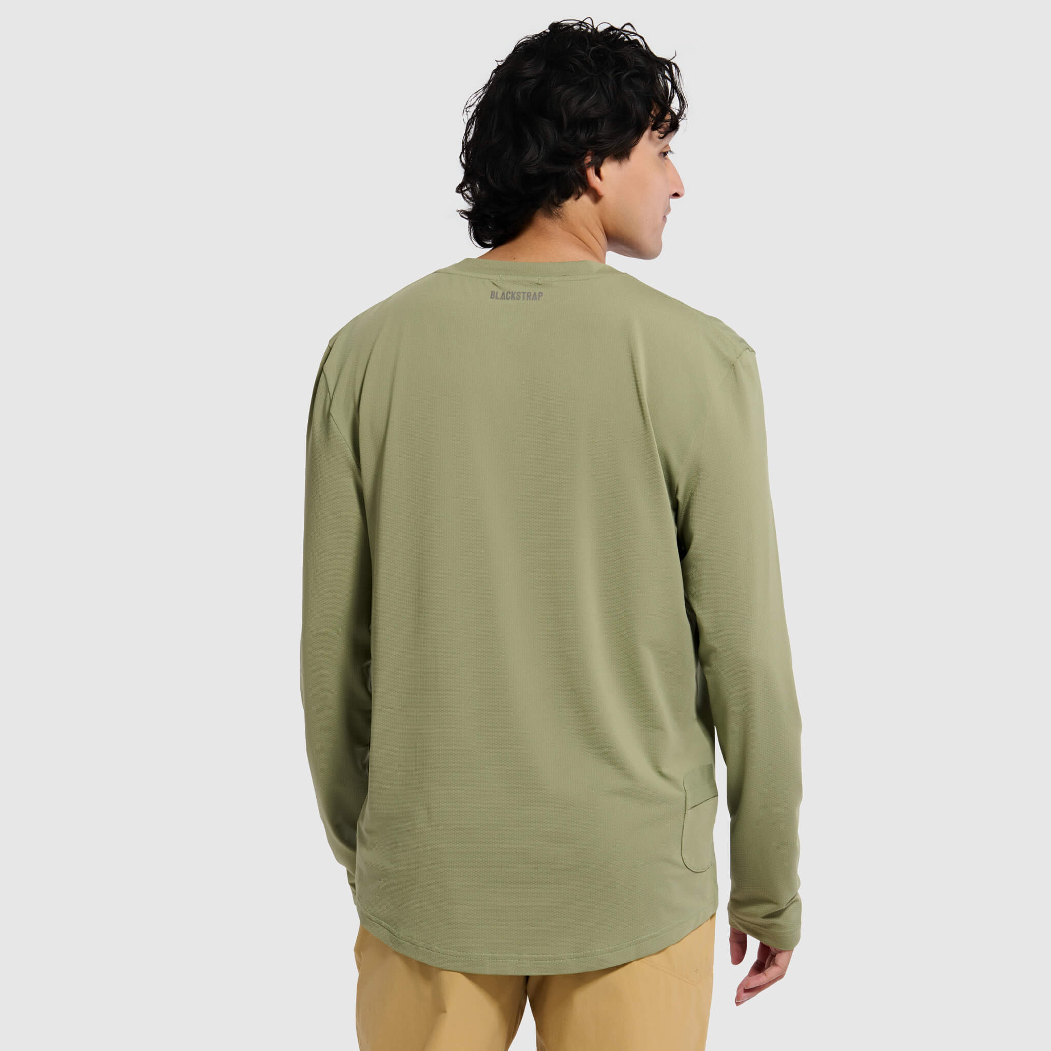 Men's Voyage Crew Long Sleeve Shirt BlackStrap #color_sagebrush