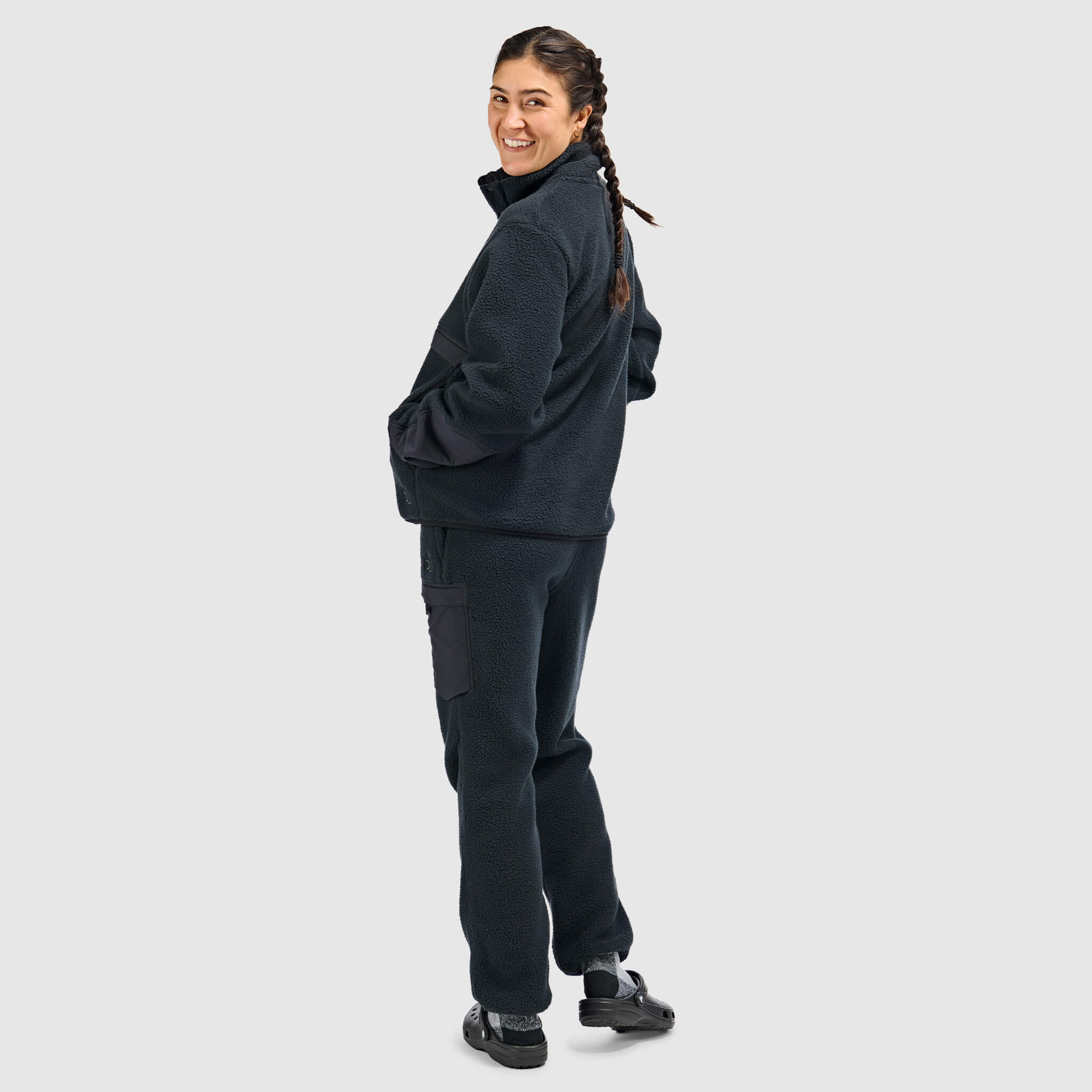 BlackStrap Women's Caldera Sherpa Fleece Half Snap Pullover #color_black