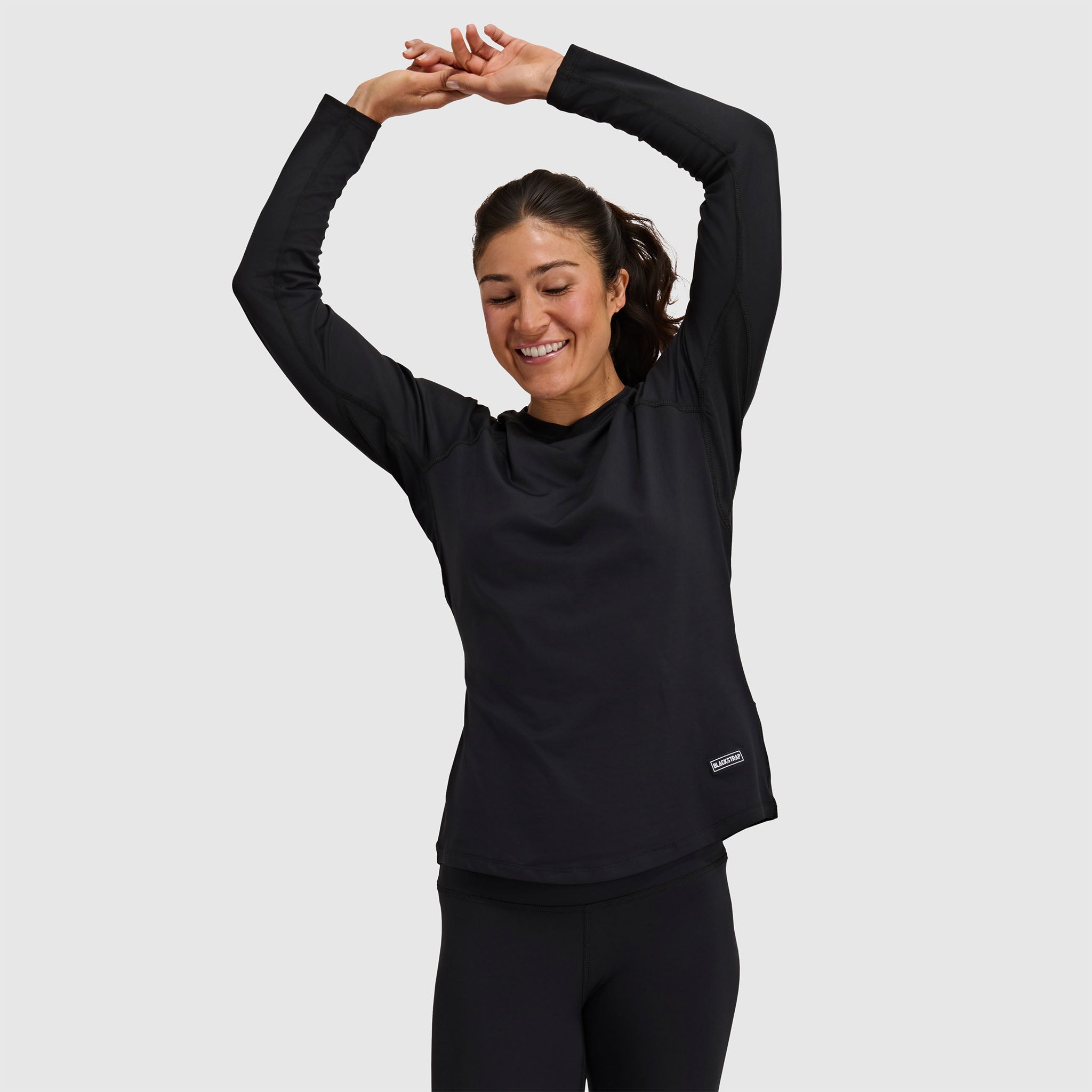 BlackStrap Women's Skyliner Baselayer Crewneck Long Sleeve #color_black