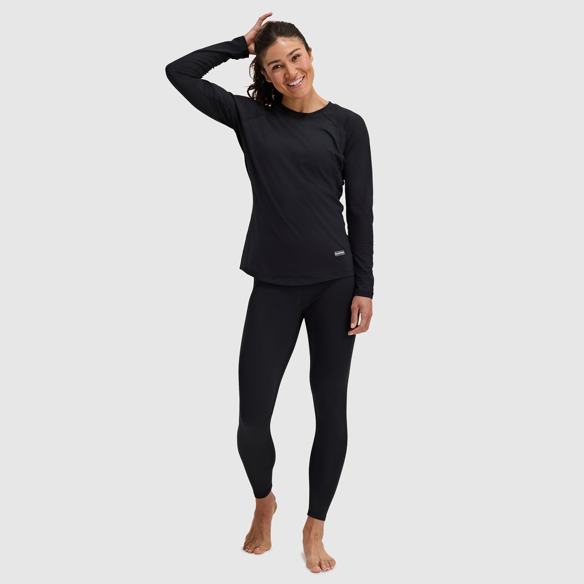 BlackStrap Women's Skyliner Baselayer Crewneck Long Sleeve #color_black