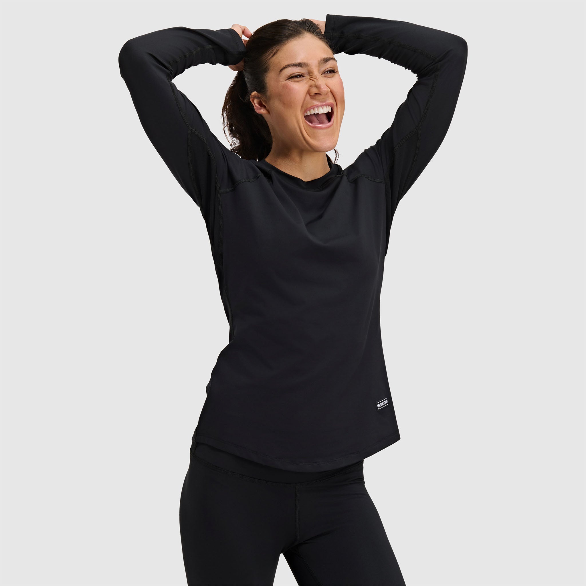 BlackStrap Women's Skyliner Baselayer Crewneck Long Sleeve #color_black