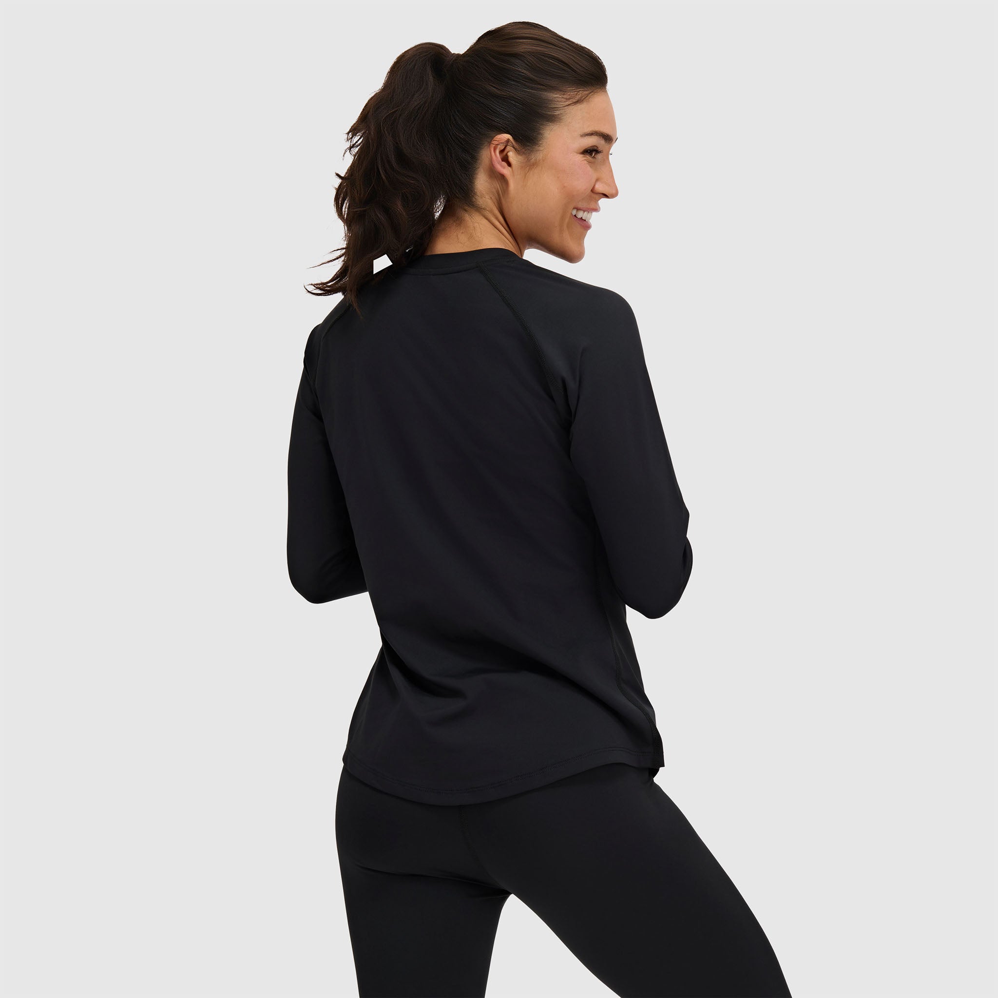 BlackStrap Women's Skyliner Baselayer Crewneck Long Sleeve #color_black