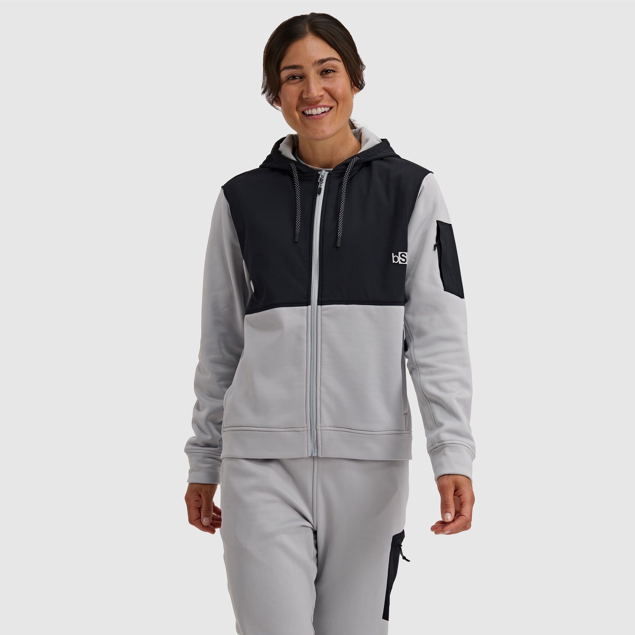 BlackStrap Women's Spectrum Full Zip Hoodie #color_ash