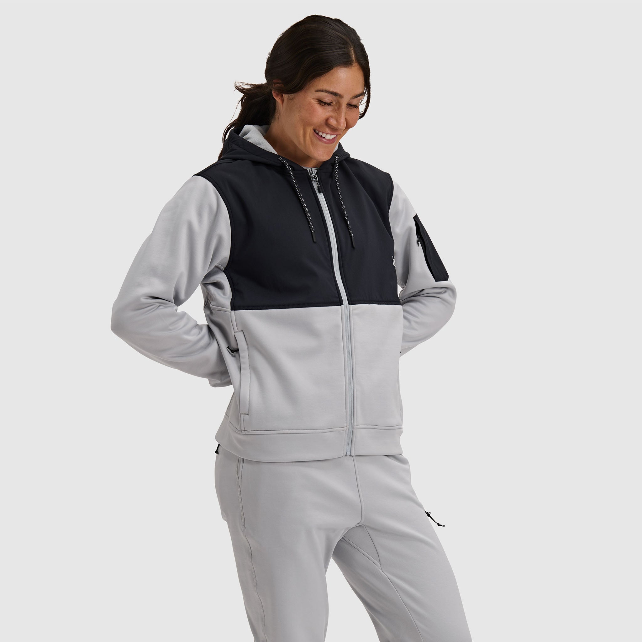 BlackStrap Women's Spectrum Full Zip Hoodie #color_ash