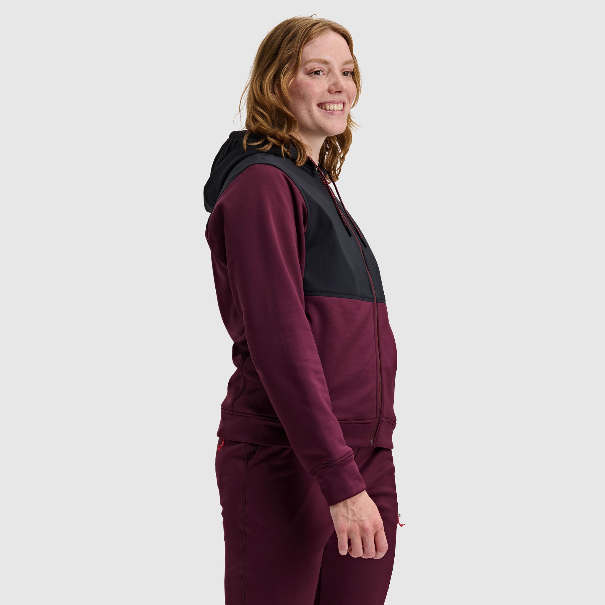 BlackStrap Women's Spectrum Full Zip Hoodie #color_cherry