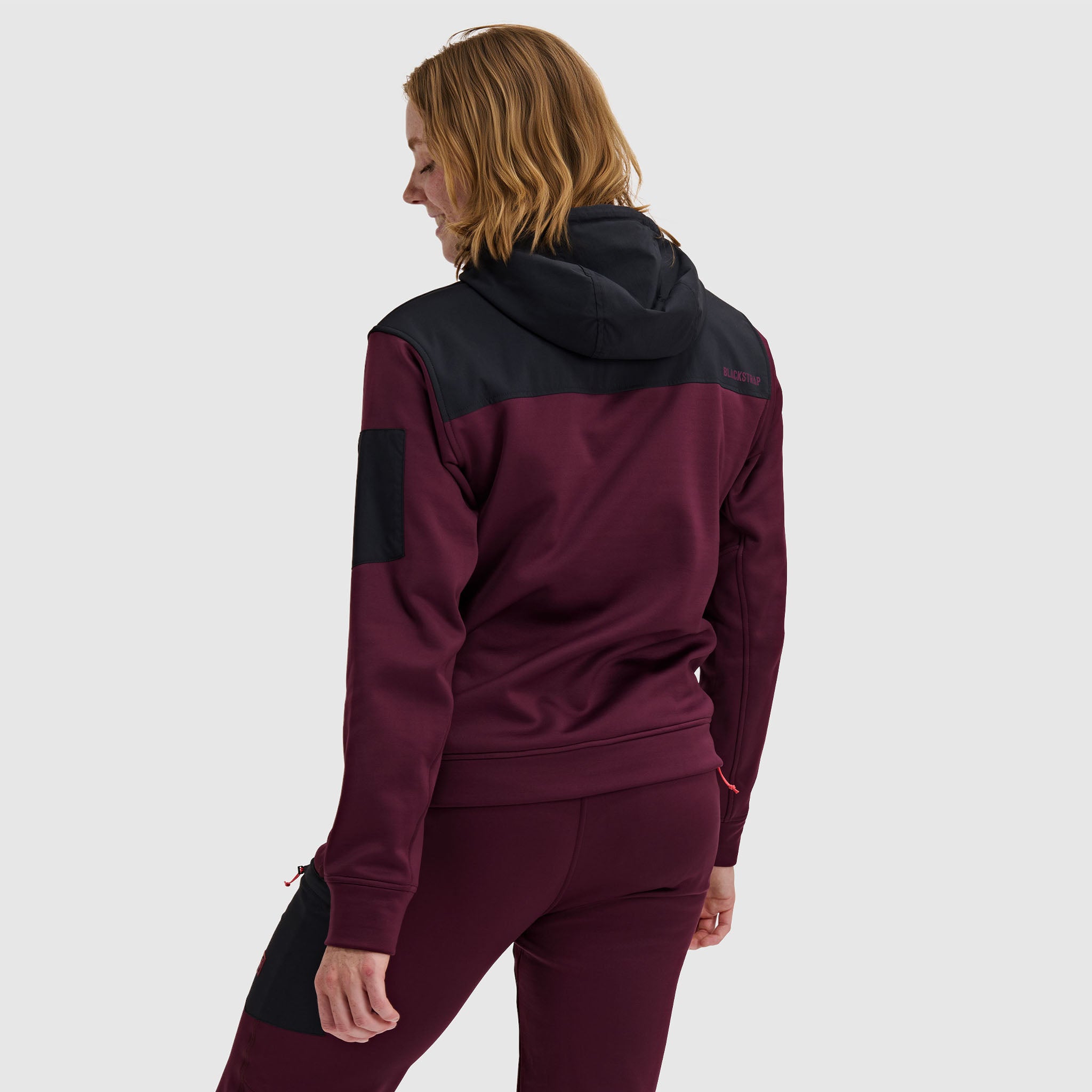 BlackStrap Women's Spectrum Full Zip Hoodie #color_cherry