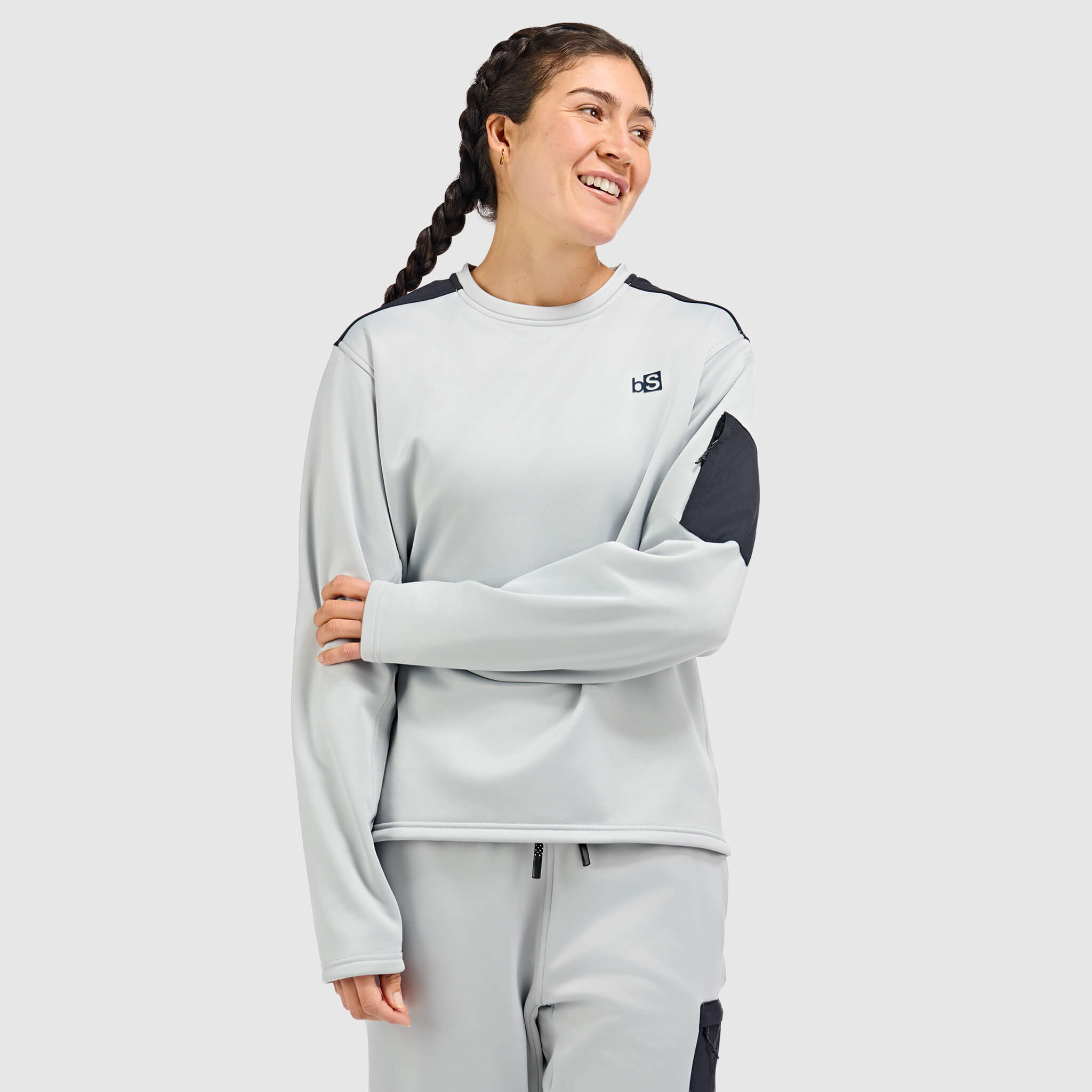 BlackStrap Women's Spectrum Pullover Fleece #color_ash