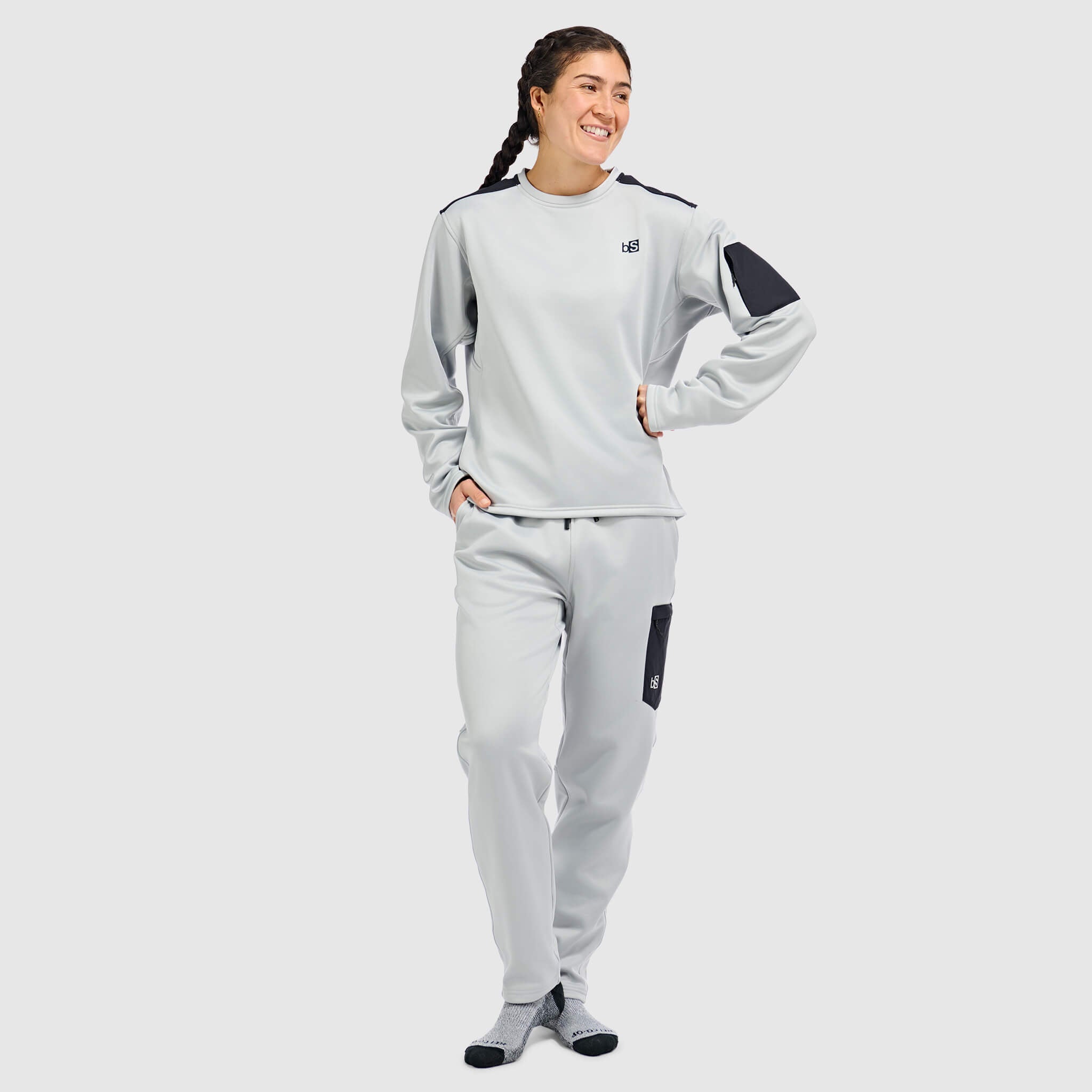 BlackStrap Women's Spectrum Pullover Fleece #color_ash