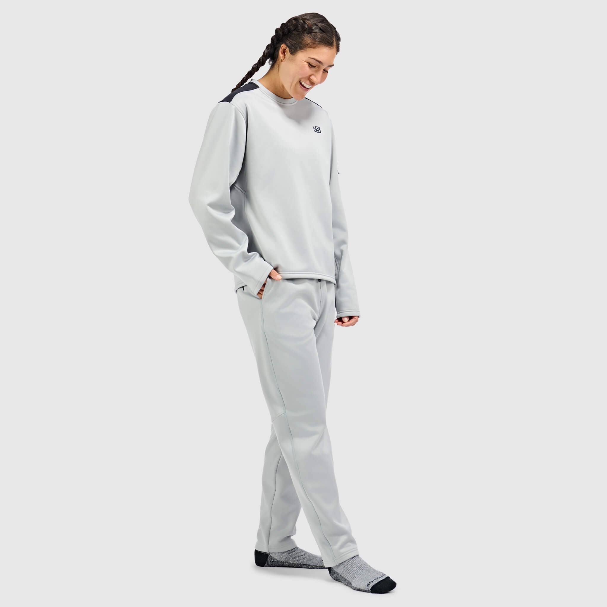 BlackStrap Women's Spectrum Pullover Fleece #color_ash