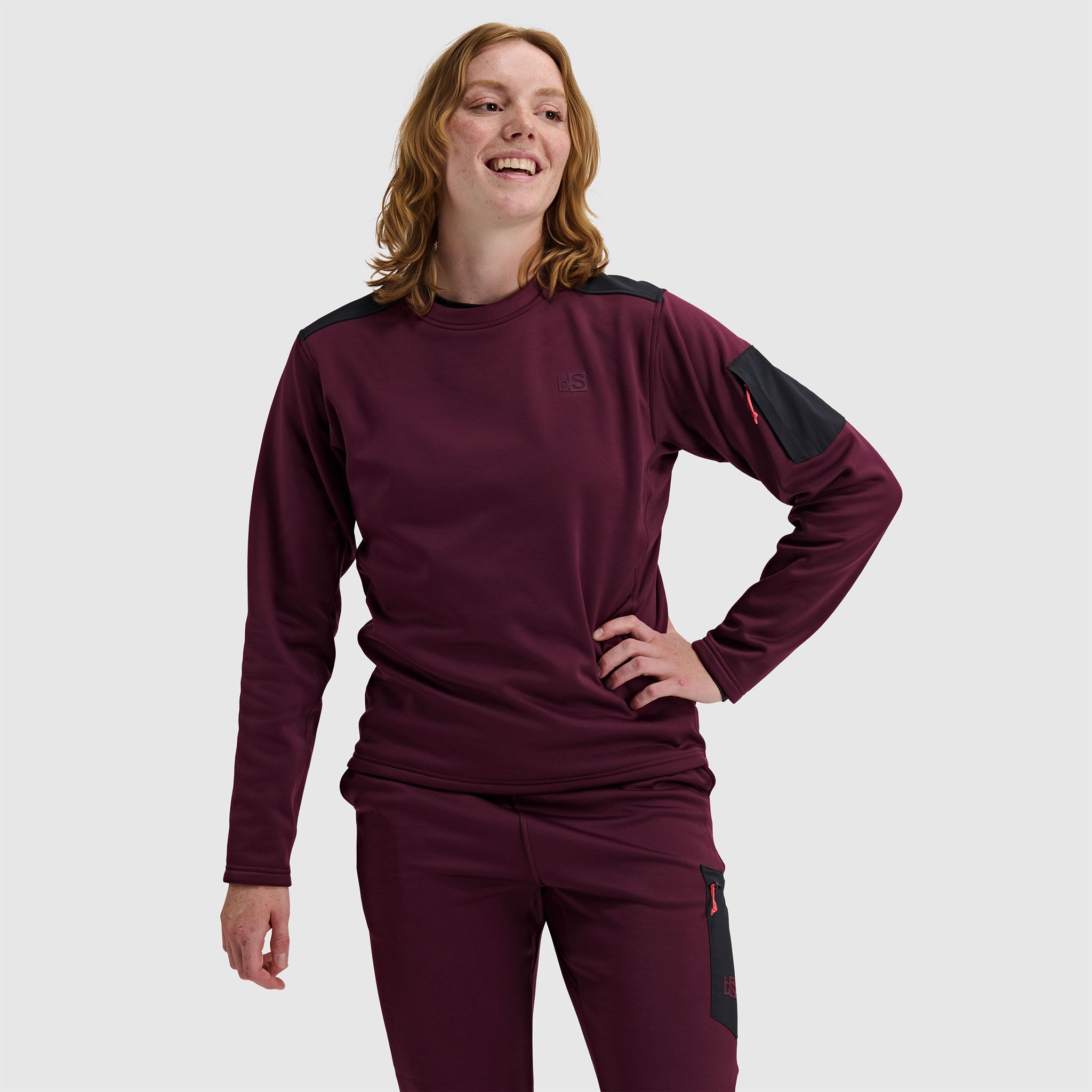 BlackStrap Women's Spectrum Pullover Fleece #color_cherry