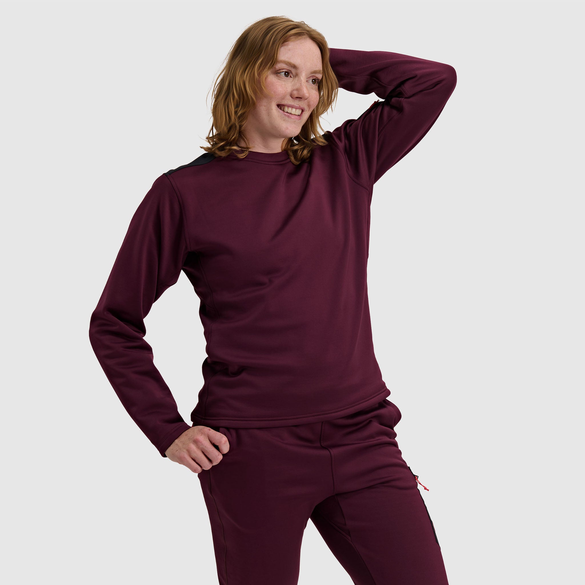 BlackStrap Women's Spectrum Pullover Fleece #color_cherry