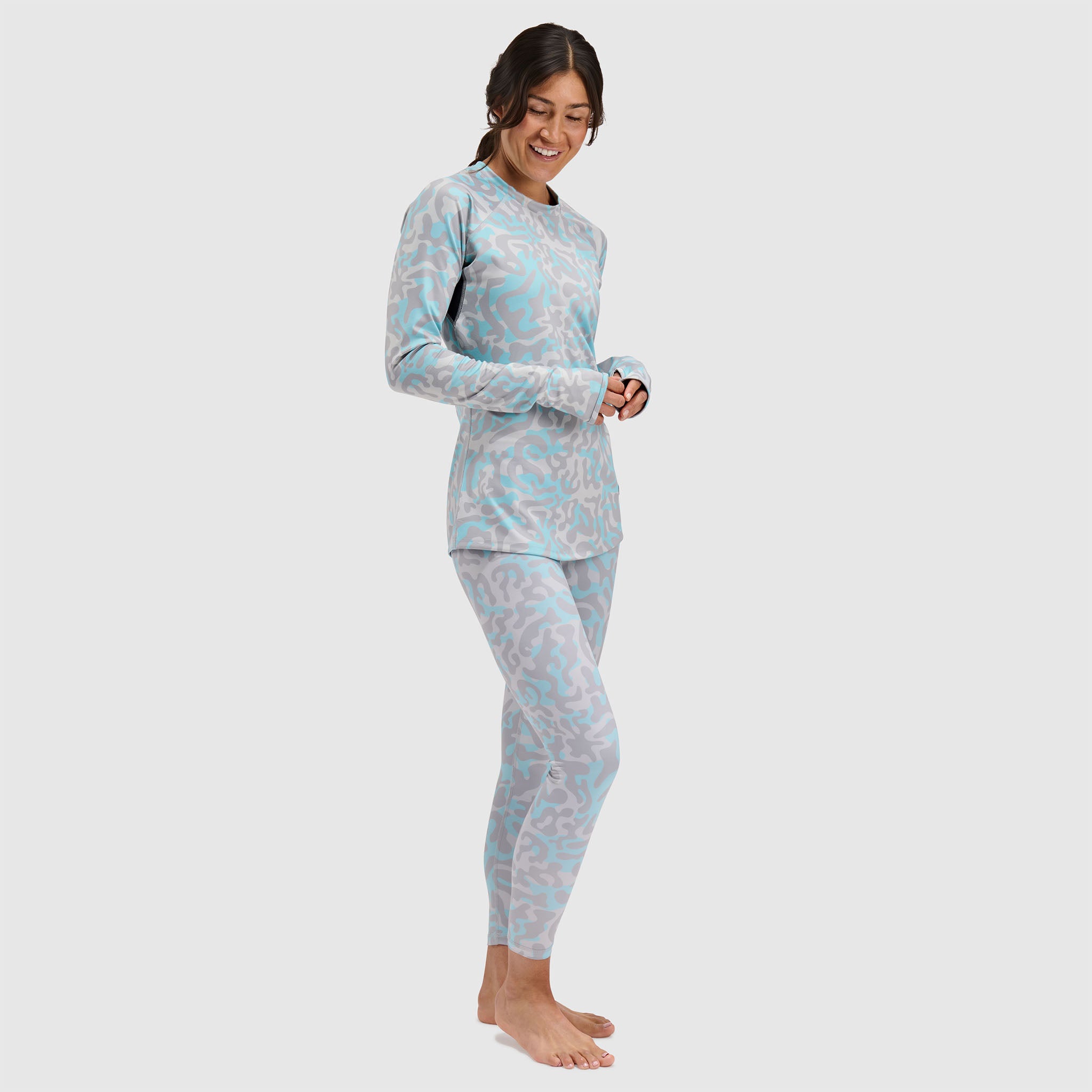 BlackStrap Women's Summit Baselayer Crewneck Long Sleeve #color_animo ash