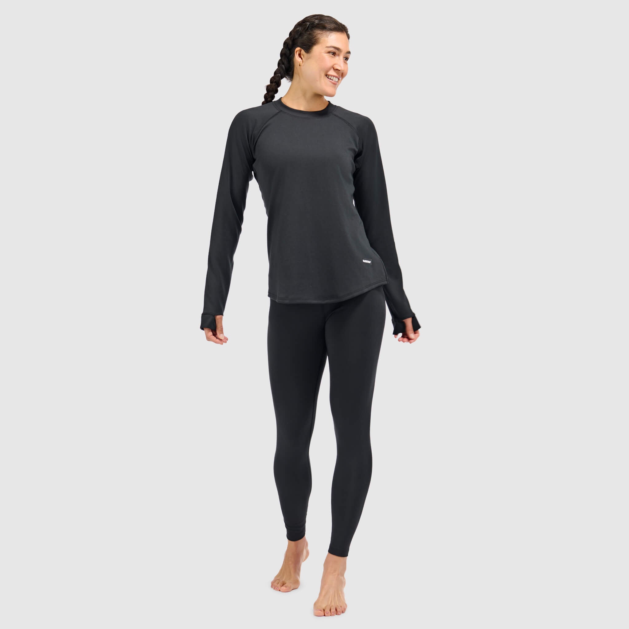 BlackStrap Women's Summit Baselayer Crewneck Long Sleeve #color_black