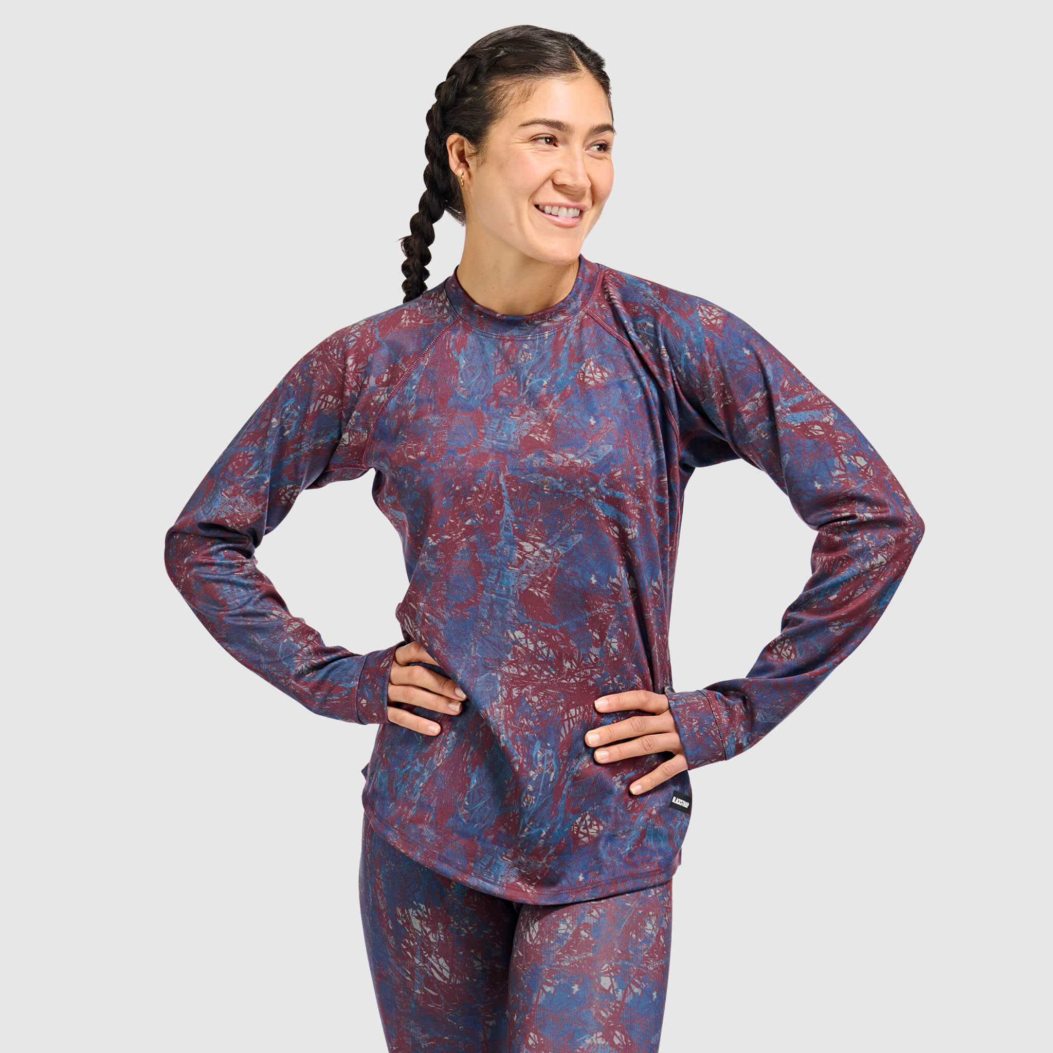 BlackStrap Women's Summit Baselayer Crewneck Long Sleeve #color_pulse-cherry