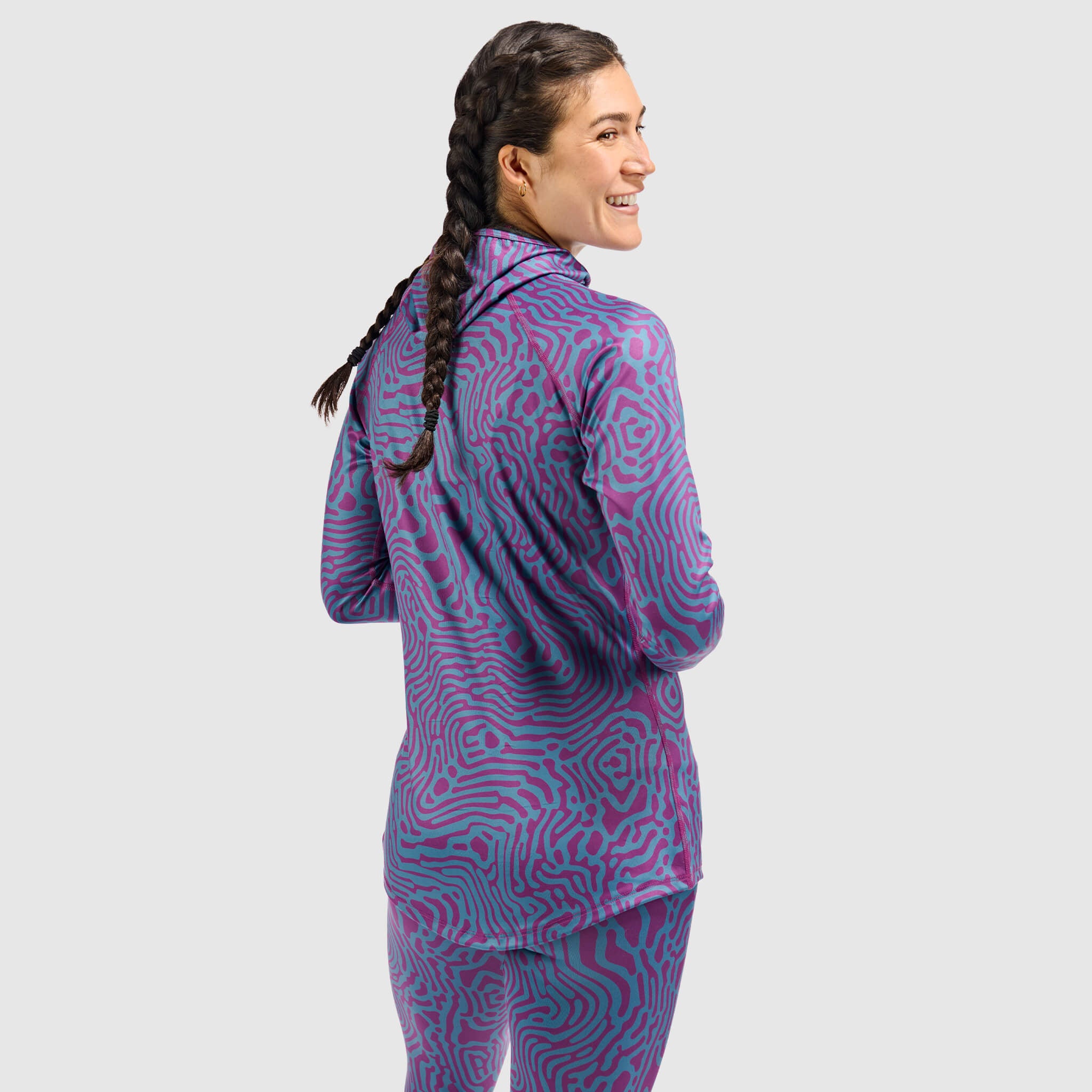 BlackStrap Women's Summit Baselayer Hoodie #color_inprint-currant