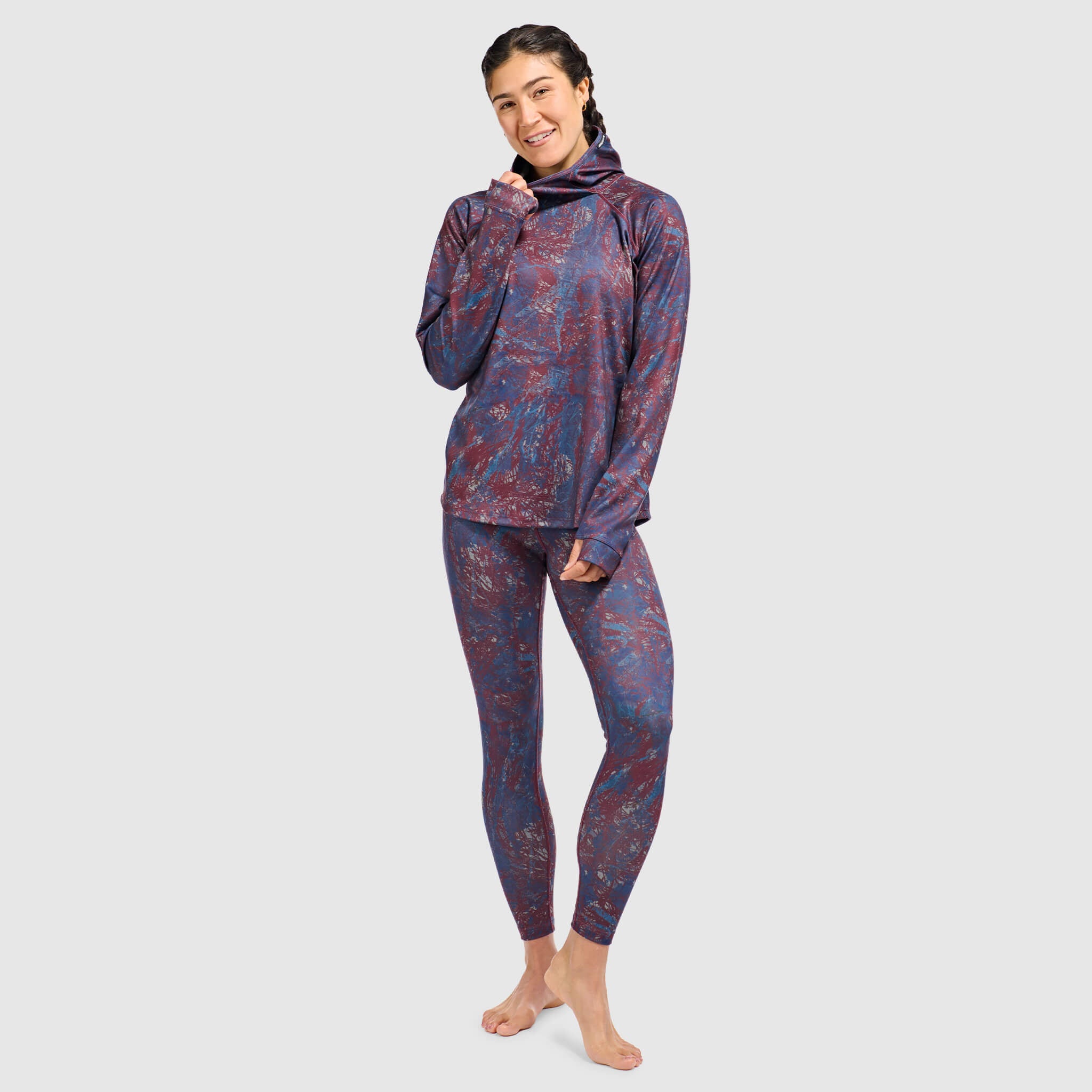 BlackStrap Women's Summit Baselayer Hoodie #color_pulse-cherry