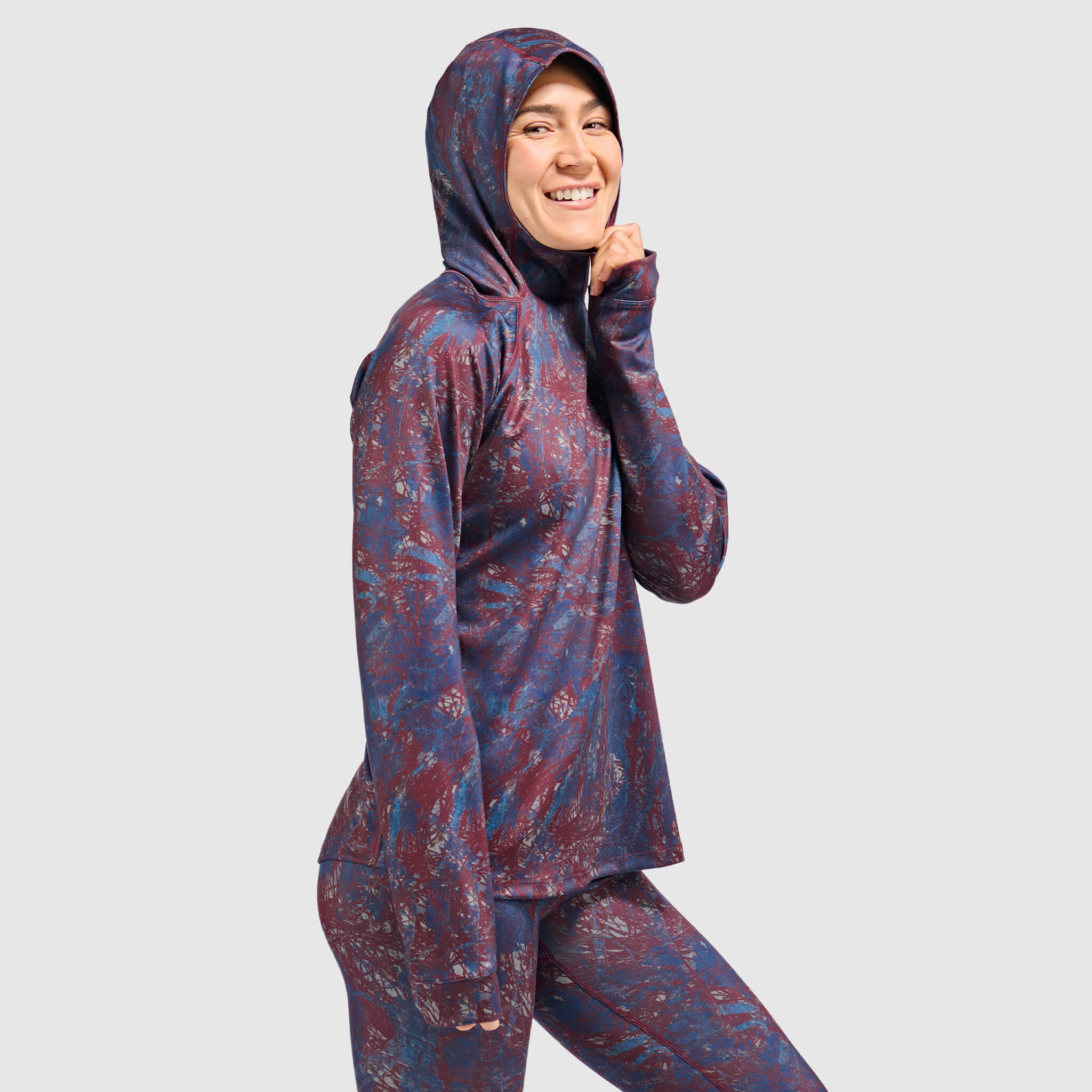 BlackStrap Women's Summit Baselayer Hoodie #color_pulse-cherry