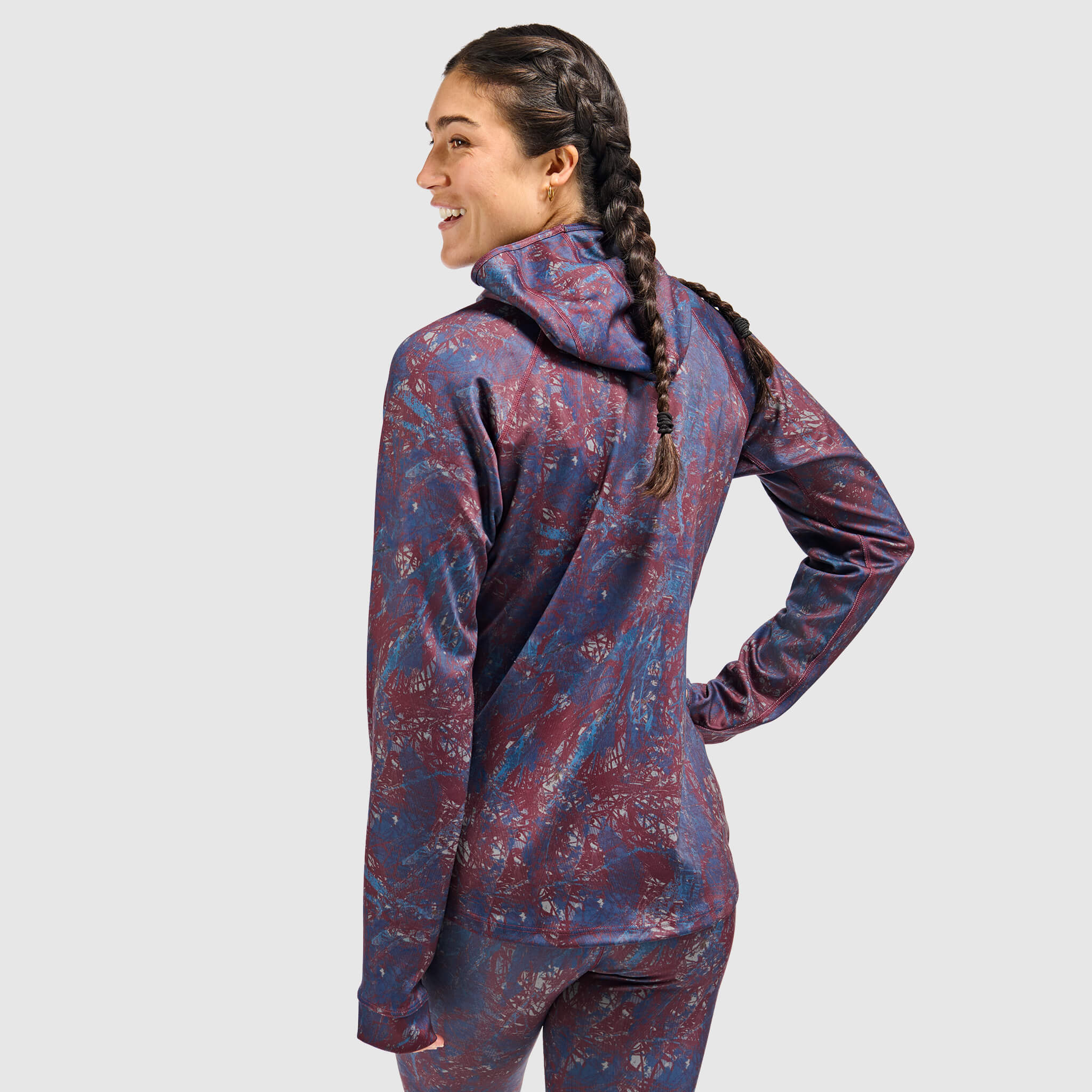 BlackStrap Women's Summit Baselayer Hoodie #color_pulse-cherry