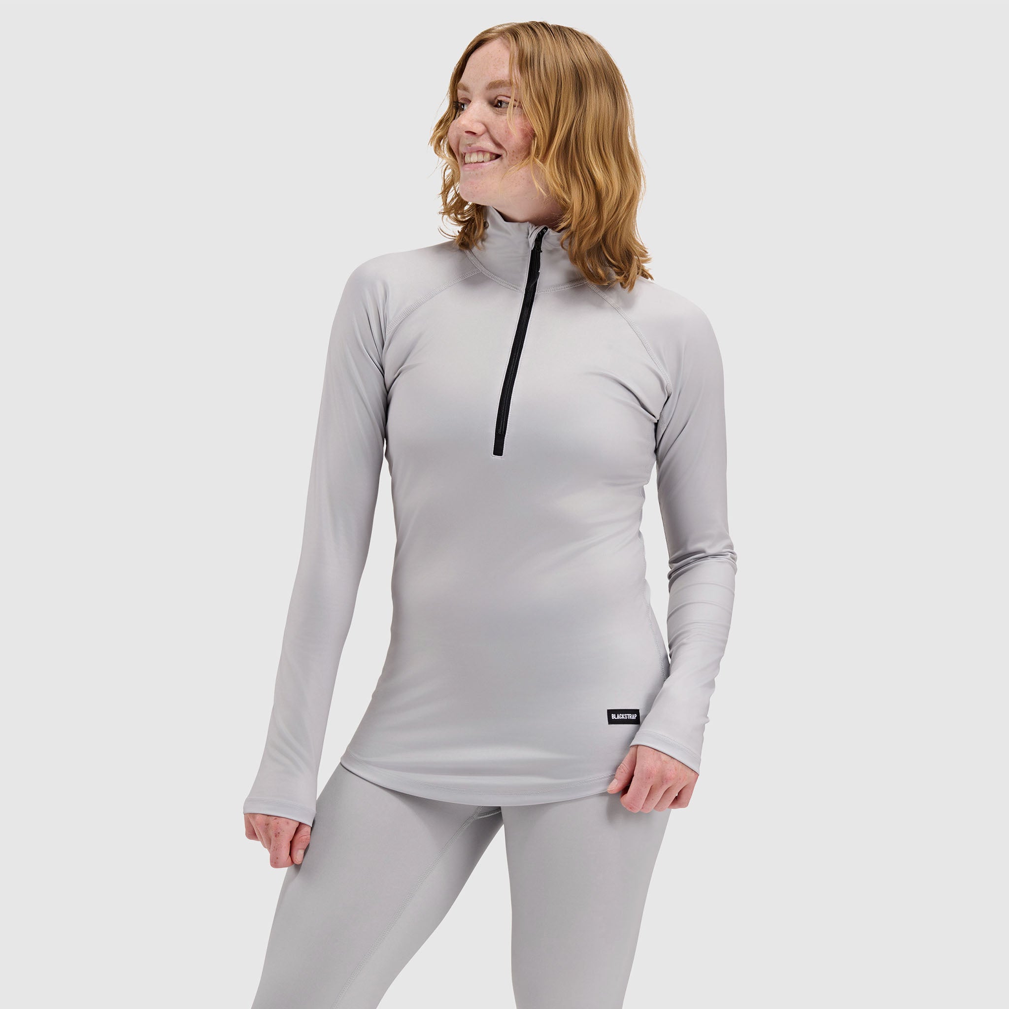 BlackStrap Womens Quarter Zip Hoodie #color_ash