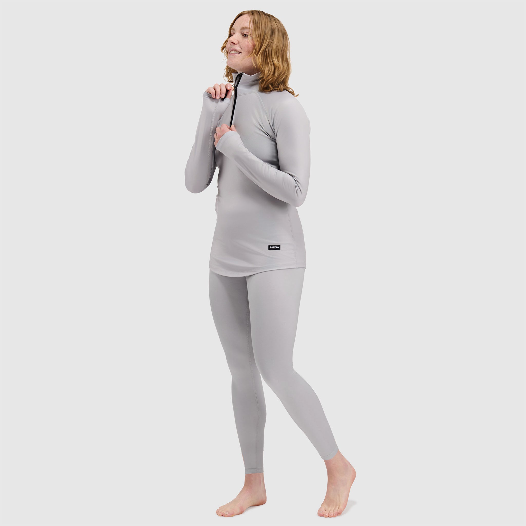 BlackStrap Womens Quarter Zip Hoodie #color_ash