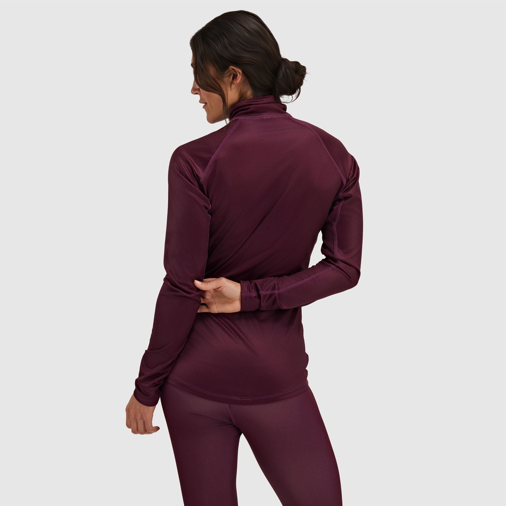 BlackStrap Womens Quarter Zip Hoodie #color_cherry