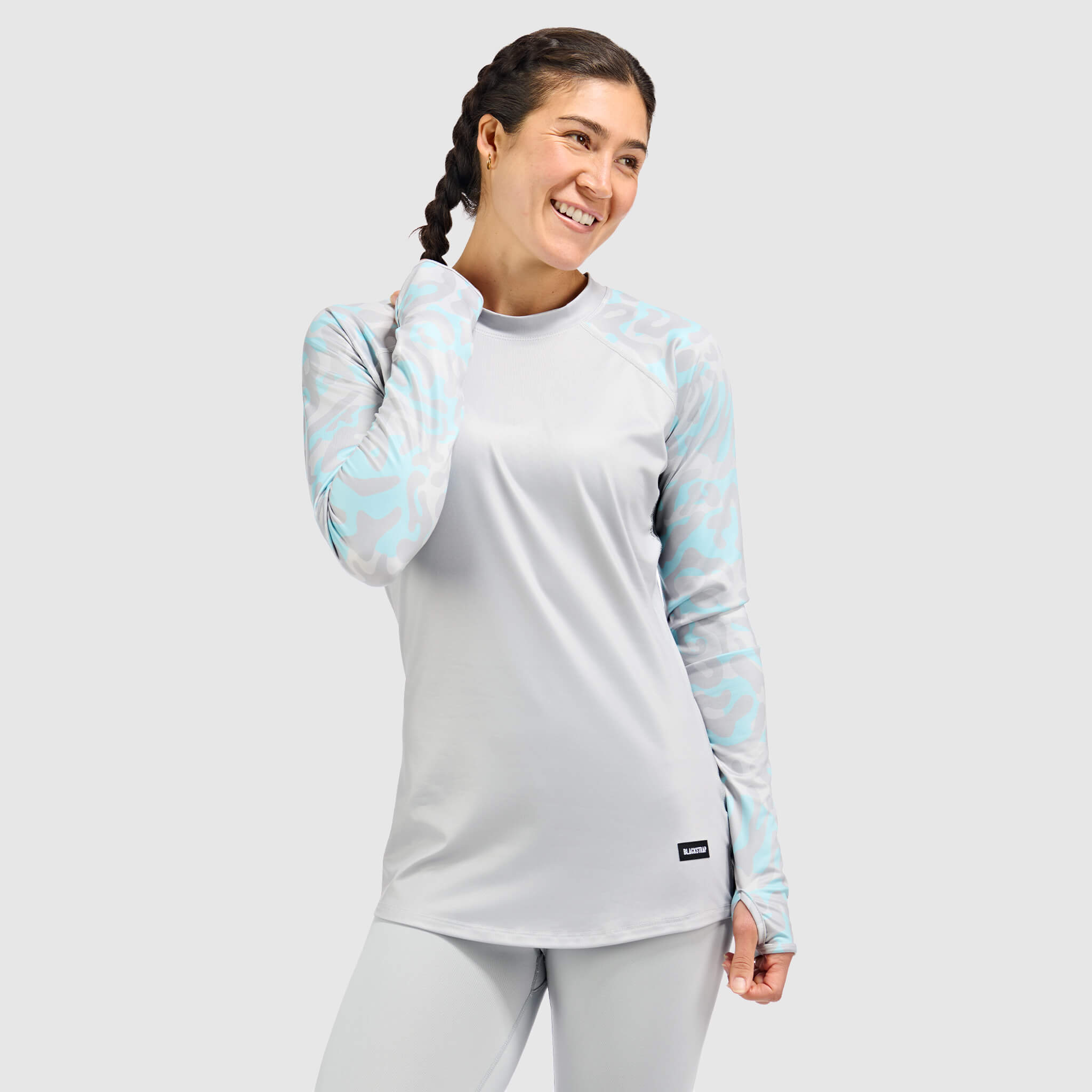 BlackStrap Women's Vista Baselayer Crewneck Long Sleeve #color_animo ash