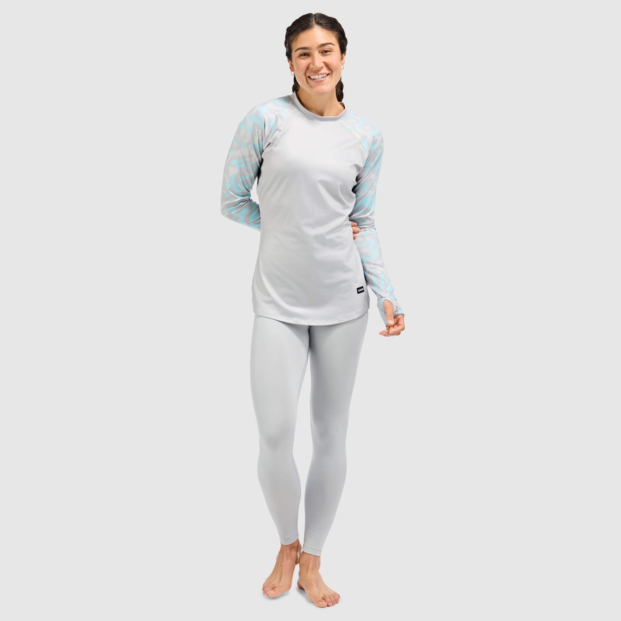 BlackStrap Women's Vista Baselayer Crewneck Long Sleeve #color_animo ash