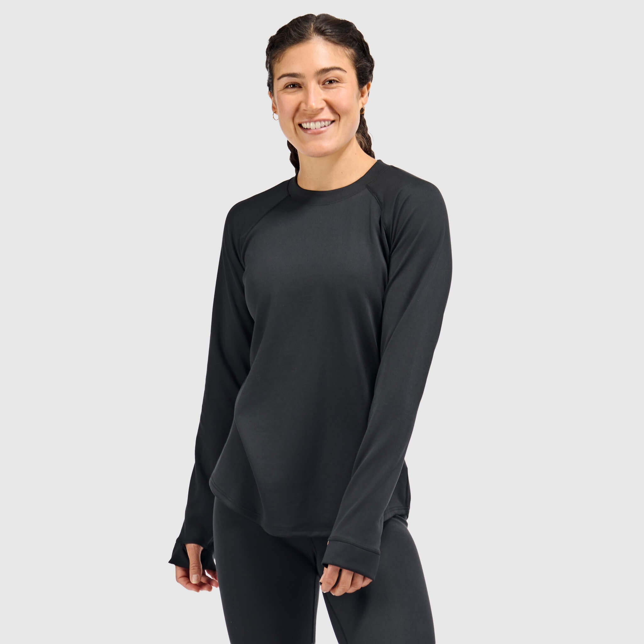 BlackStrap Women's Vista Baselayer Crewneck Long Sleeve #color_black