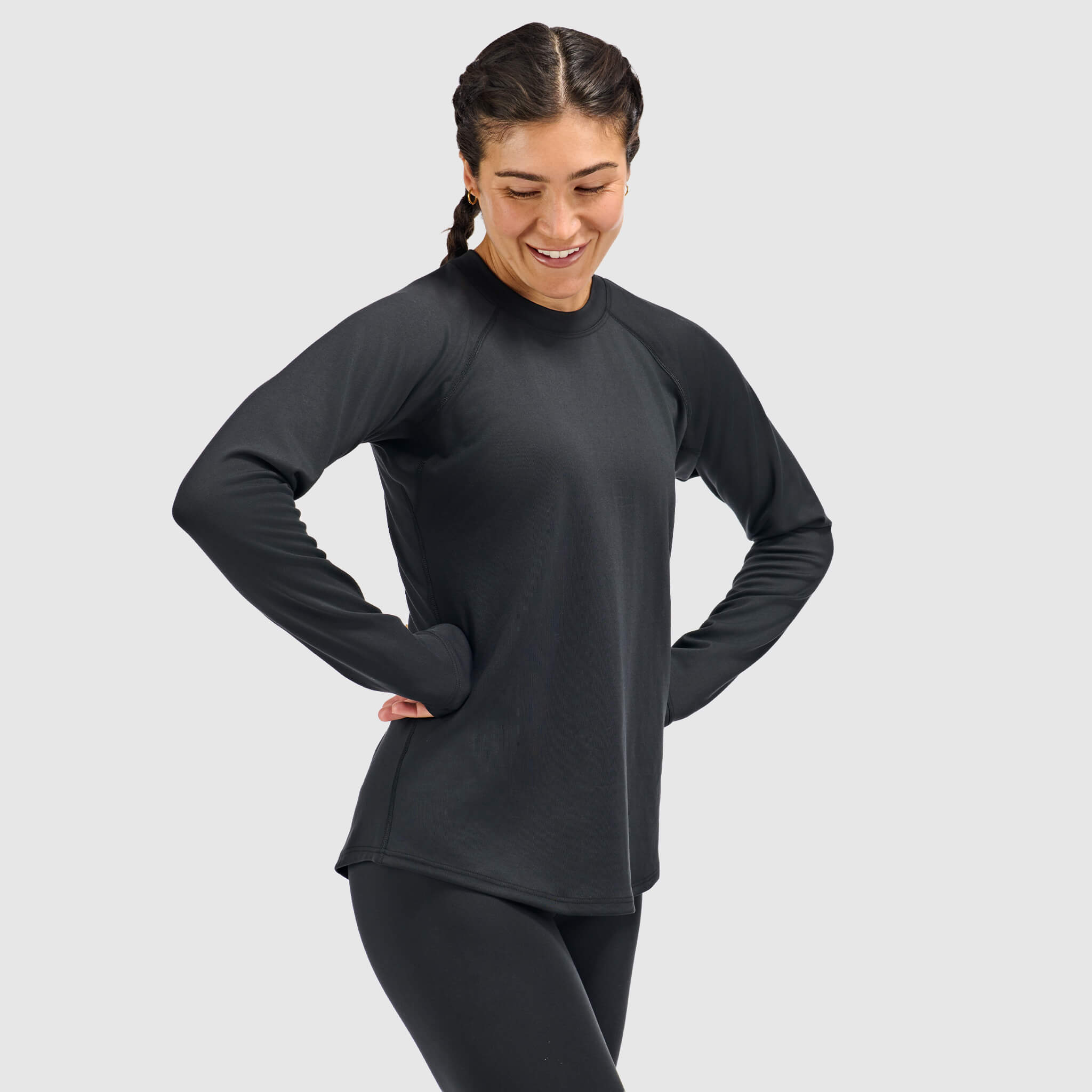 BlackStrap Women's Vista Baselayer Crewneck Long Sleeve #color_black