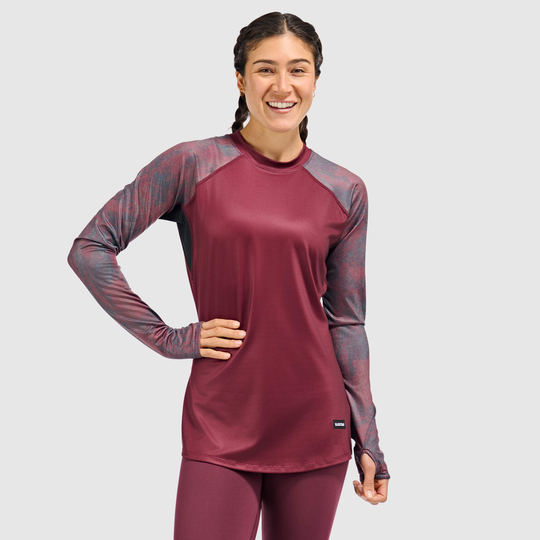 BlackStrap Women's Vista Baselayer Crewneck Long Sleeve #color_pulse cherry