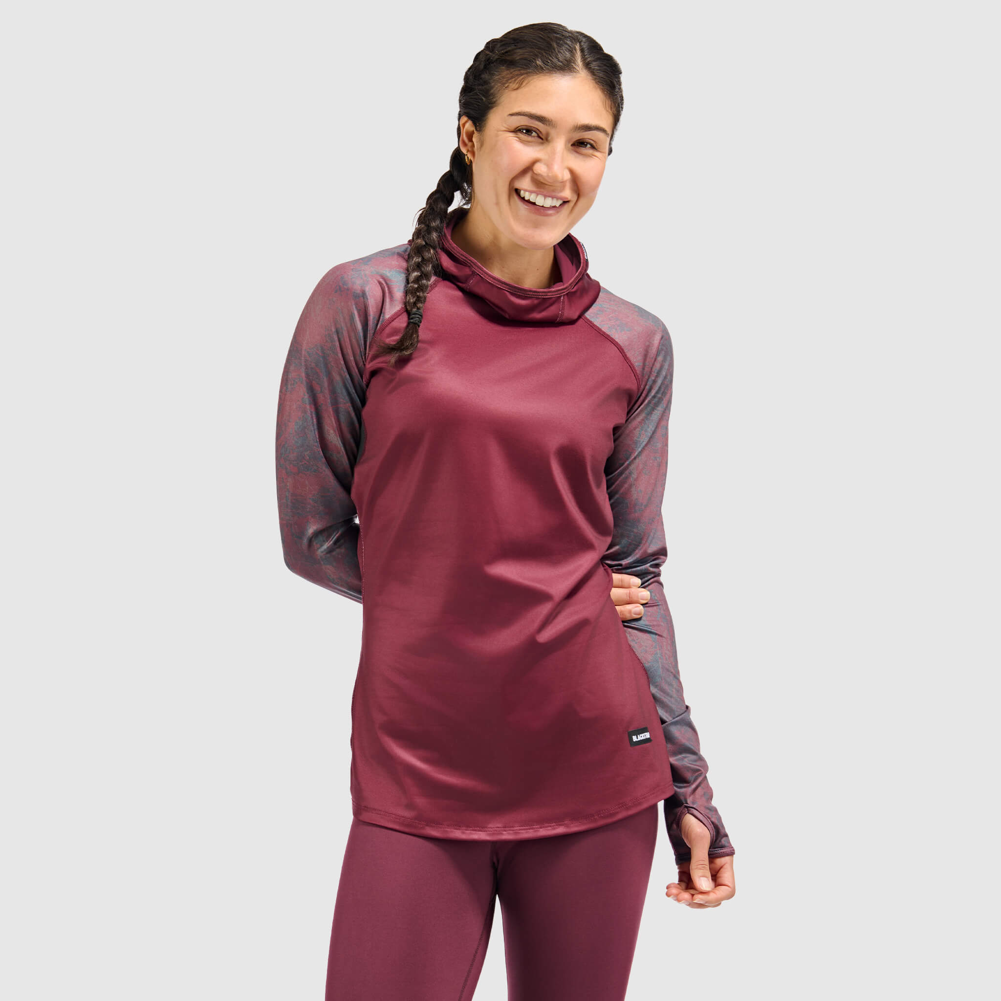 BlackStrap Women's Vista Baselayer Hoodie #color_pulse-cherry