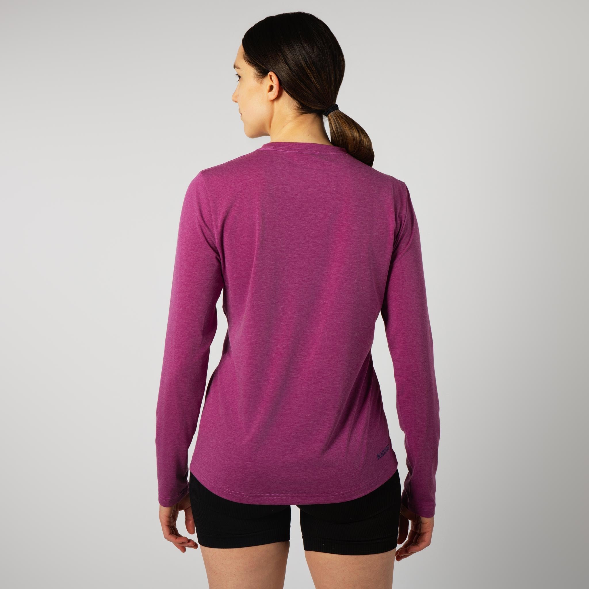 Women's BlackStrap Aspect Crewneck Long Sleeve Shirt #color_currant