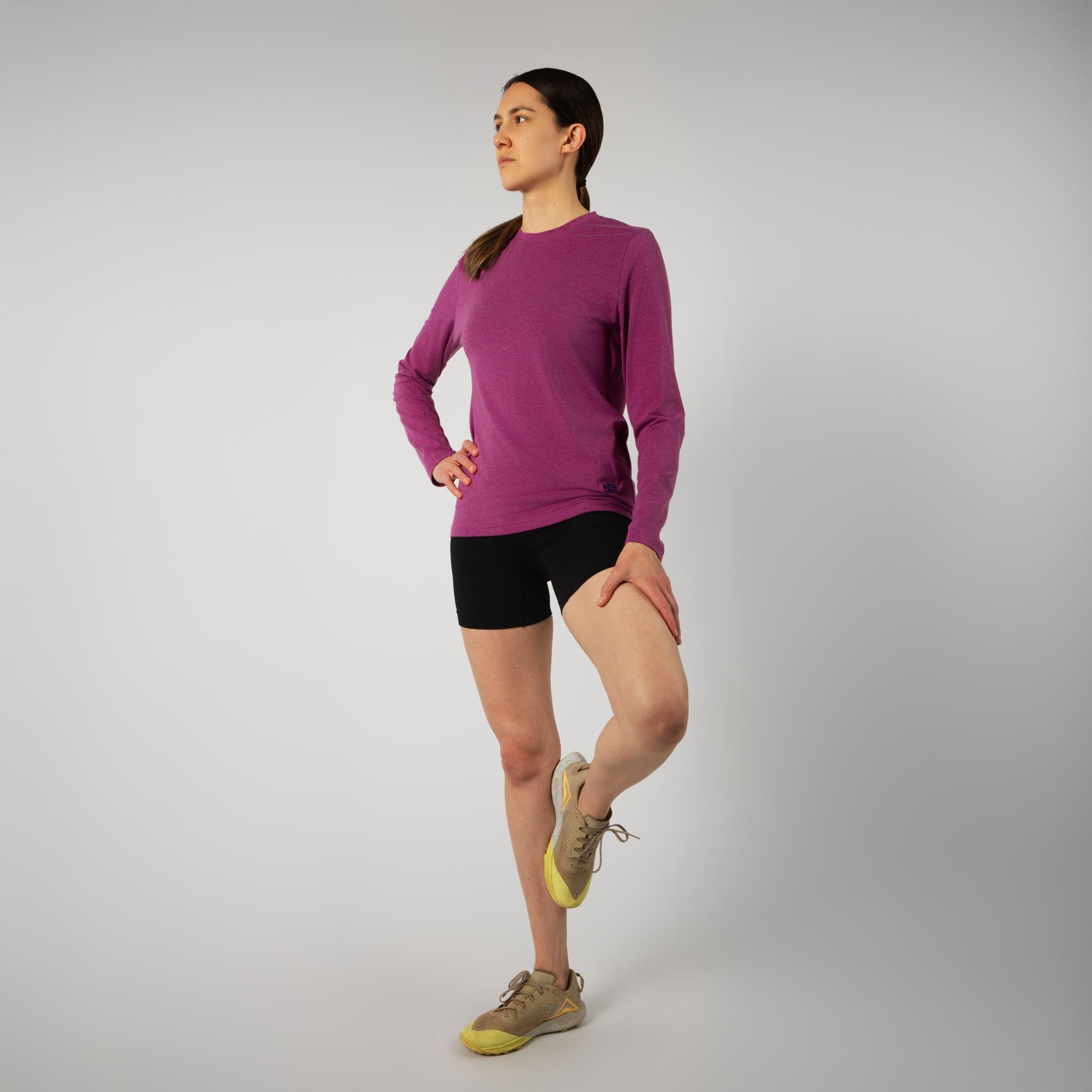 Women's BlackStrap Aspect Crewneck Long Sleeve Shirt #color_currant