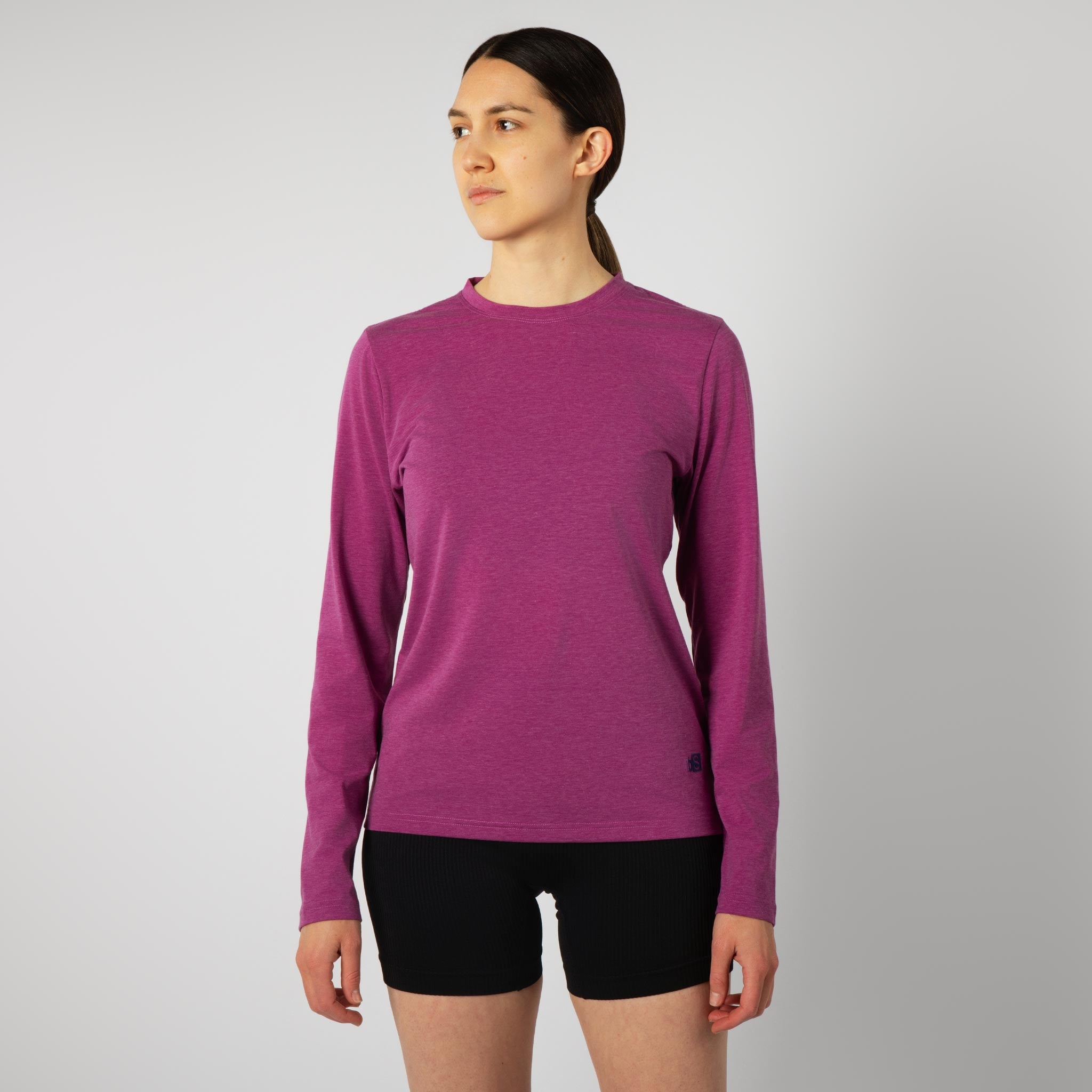 Women's BlackStrap Aspect Crewneck Long Sleeve Shirt #color_currant