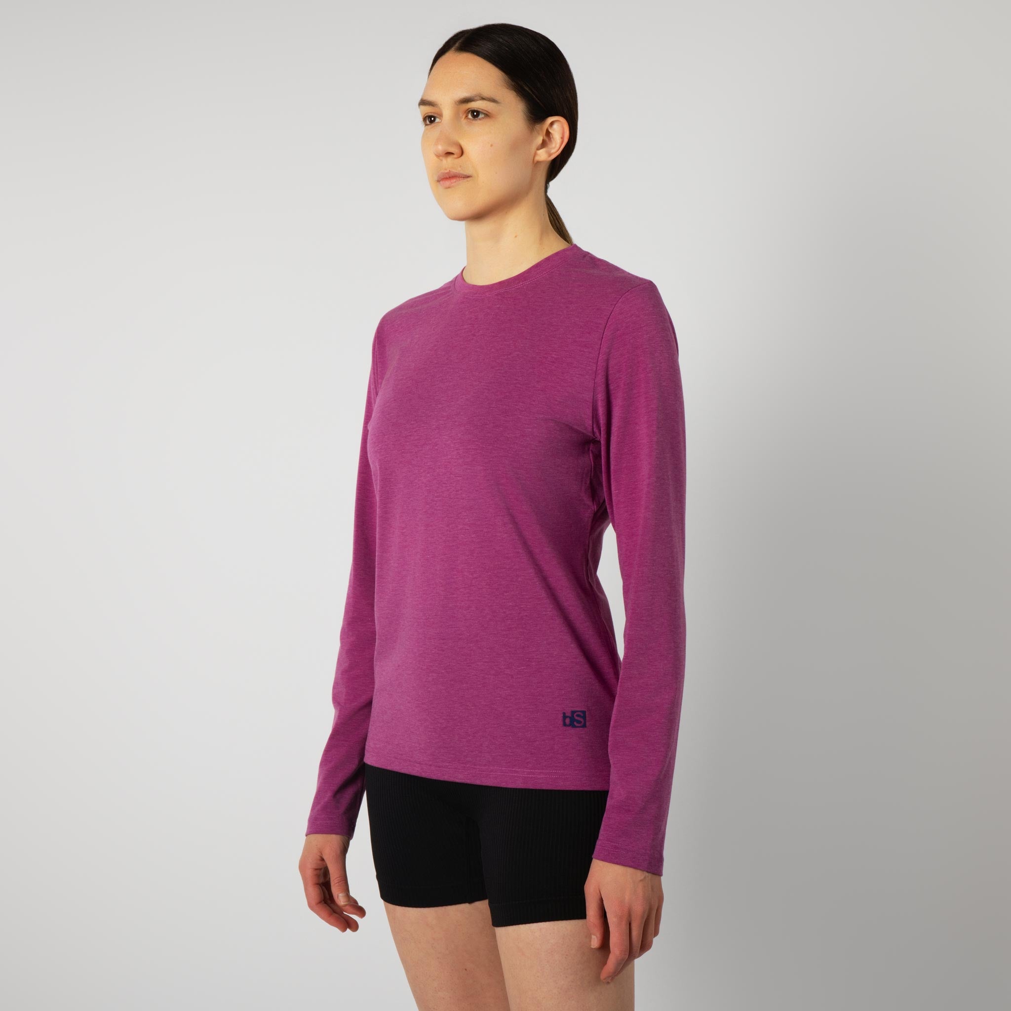 Women's BlackStrap Aspect Crewneck Long Sleeve Shirt #color_currant