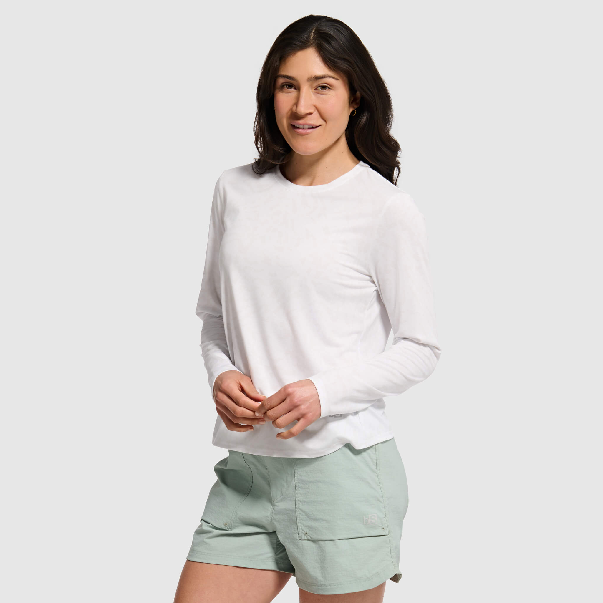 Women's BlackStrap Aspect Crewneck Long Sleeve Shirt #color_ripple ash