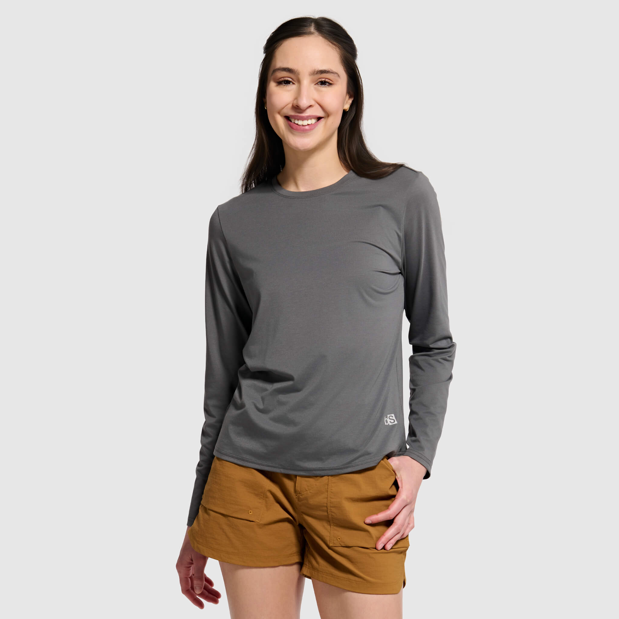 Women's BlackStrap Aspect Crewneck Long Sleeve Shirt #color_smoldered