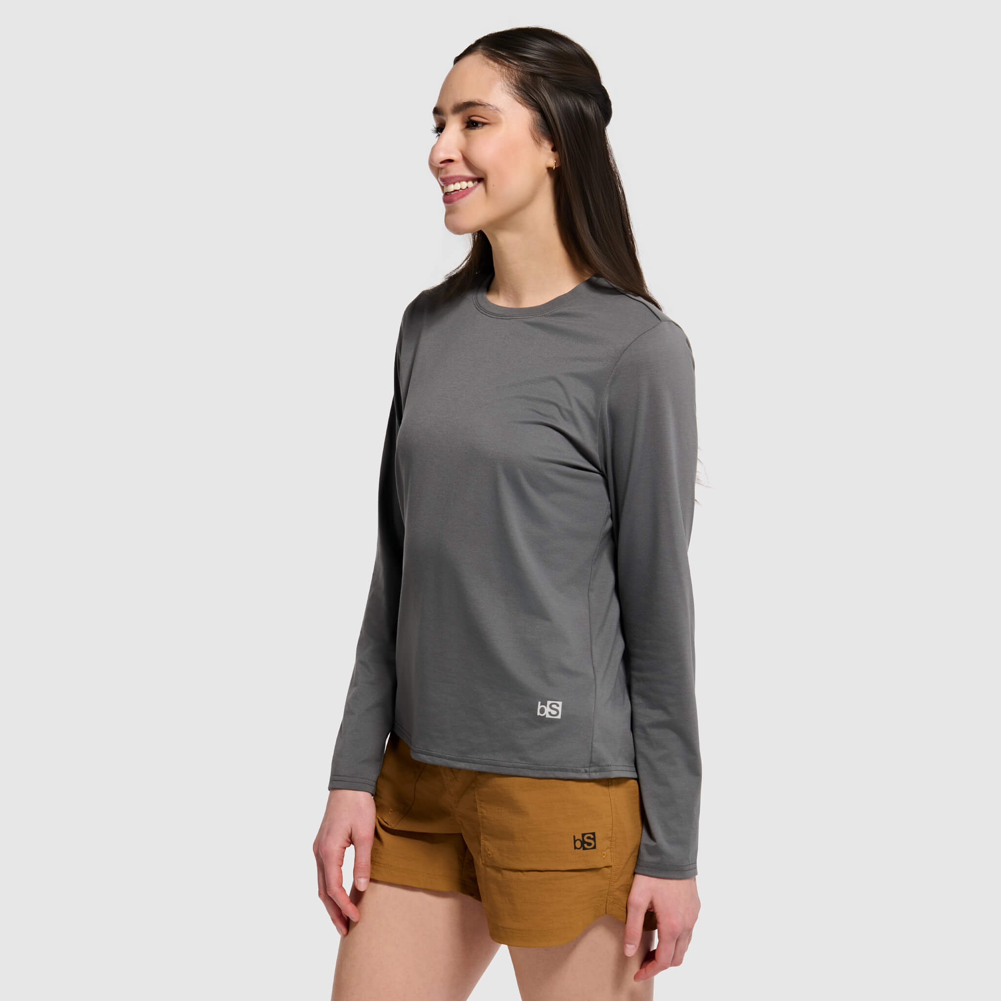 Women's BlackStrap Aspect Crewneck Long Sleeve Shirt #color_smoldered